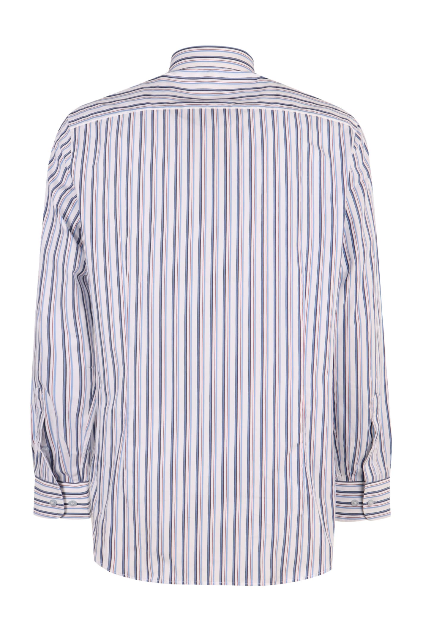 Shop Etro Button-down Collar Cotton Shirt In Multicolor