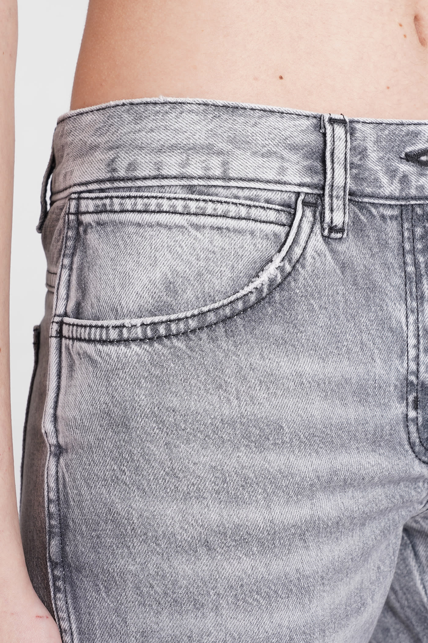 Shop Iro Barni Jeans In Grey Cotton In Grigio