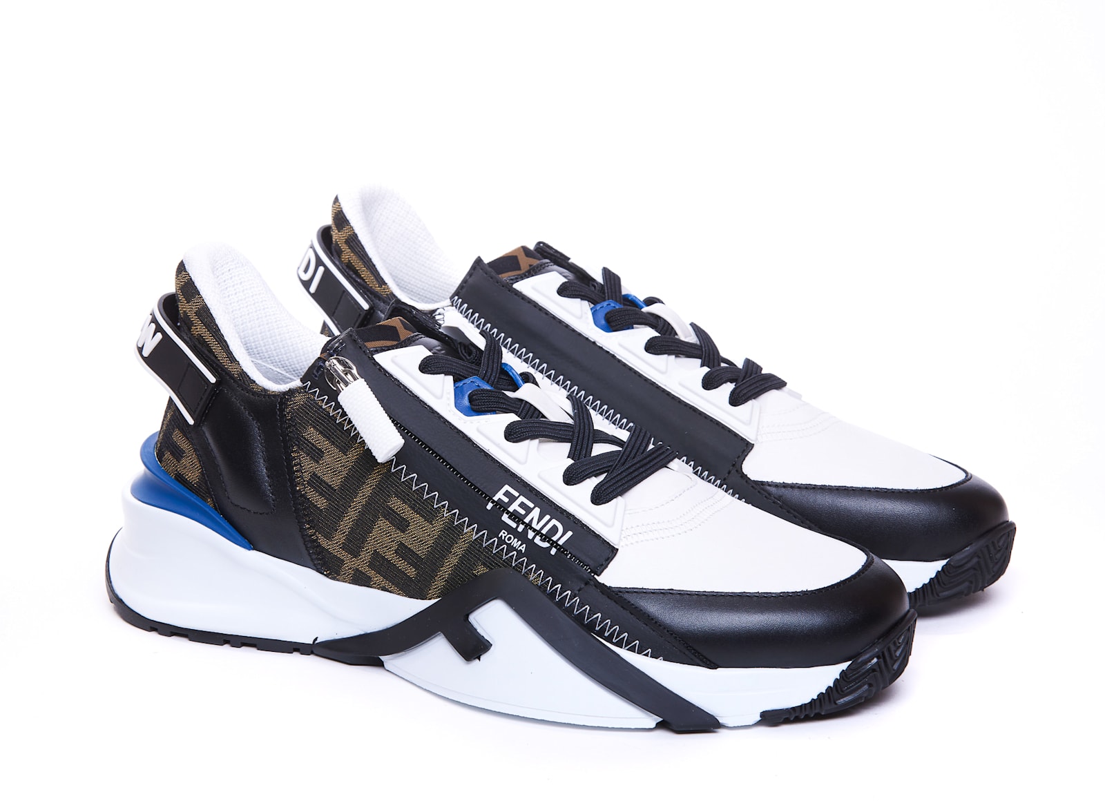 Shop Fendi Flow Sneakers In Brown