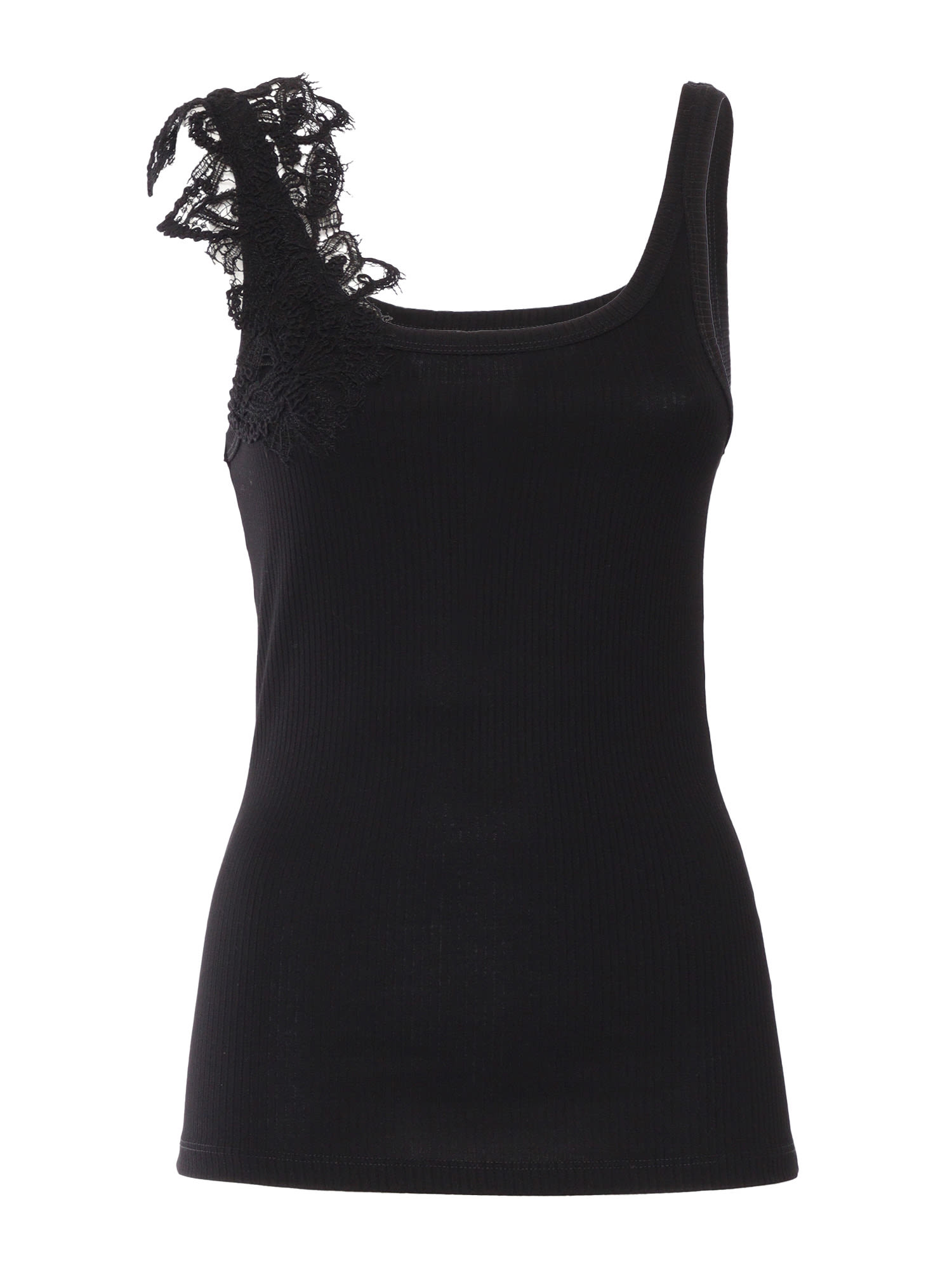 Black Tank Top With Lace