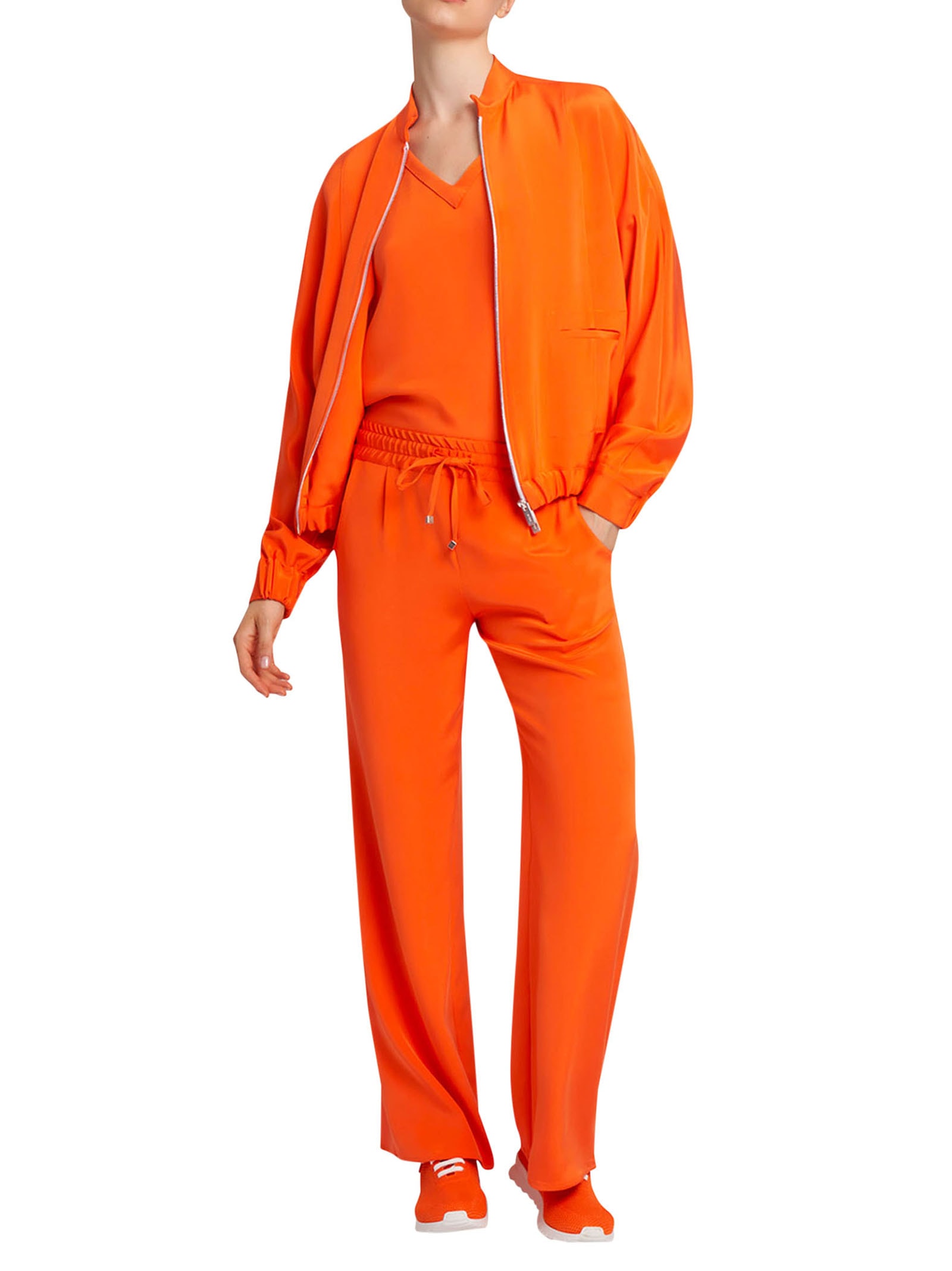 Shop Kiton Shirt Silk In Orange
