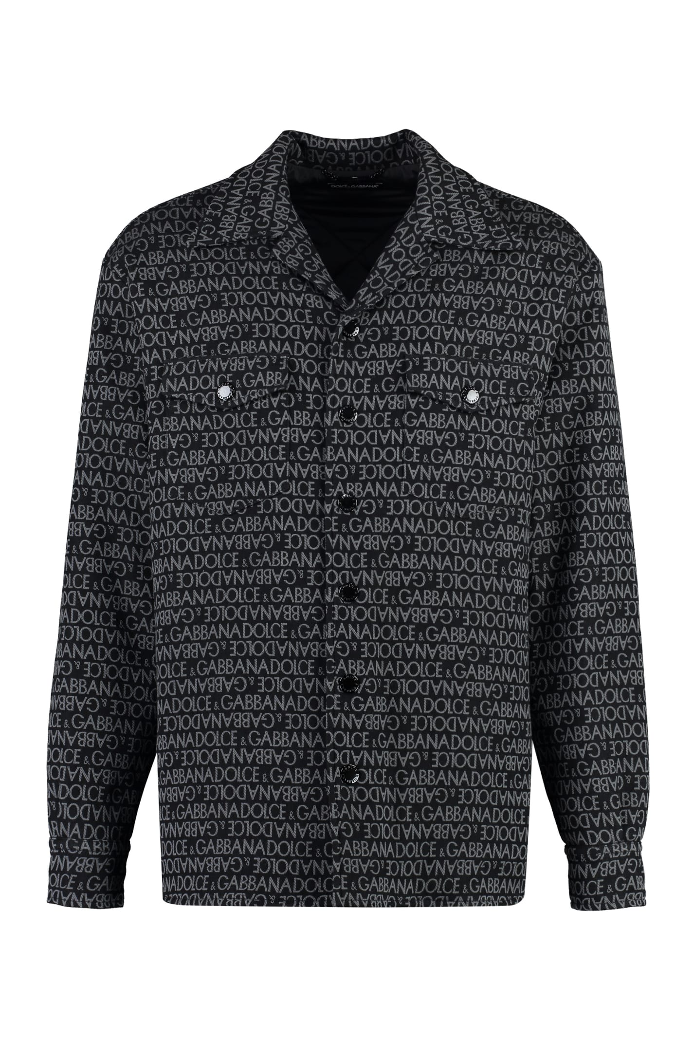 Shop Dolce & Gabbana Cotton Overshirt In Black