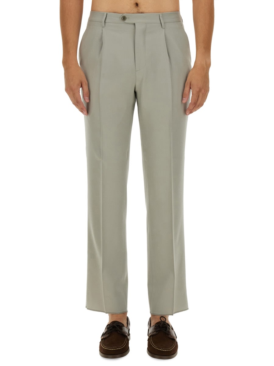 Shop Etro Straigth Leg Pants In Blue