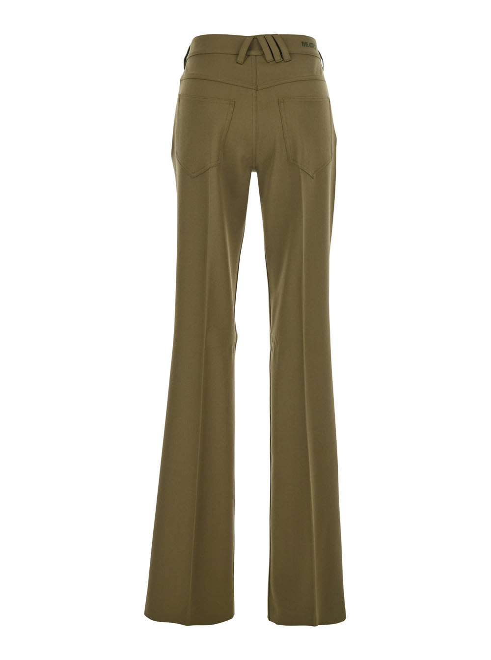 Attico Tailored Straight Leg Trousers With Polished Silhouette In Green