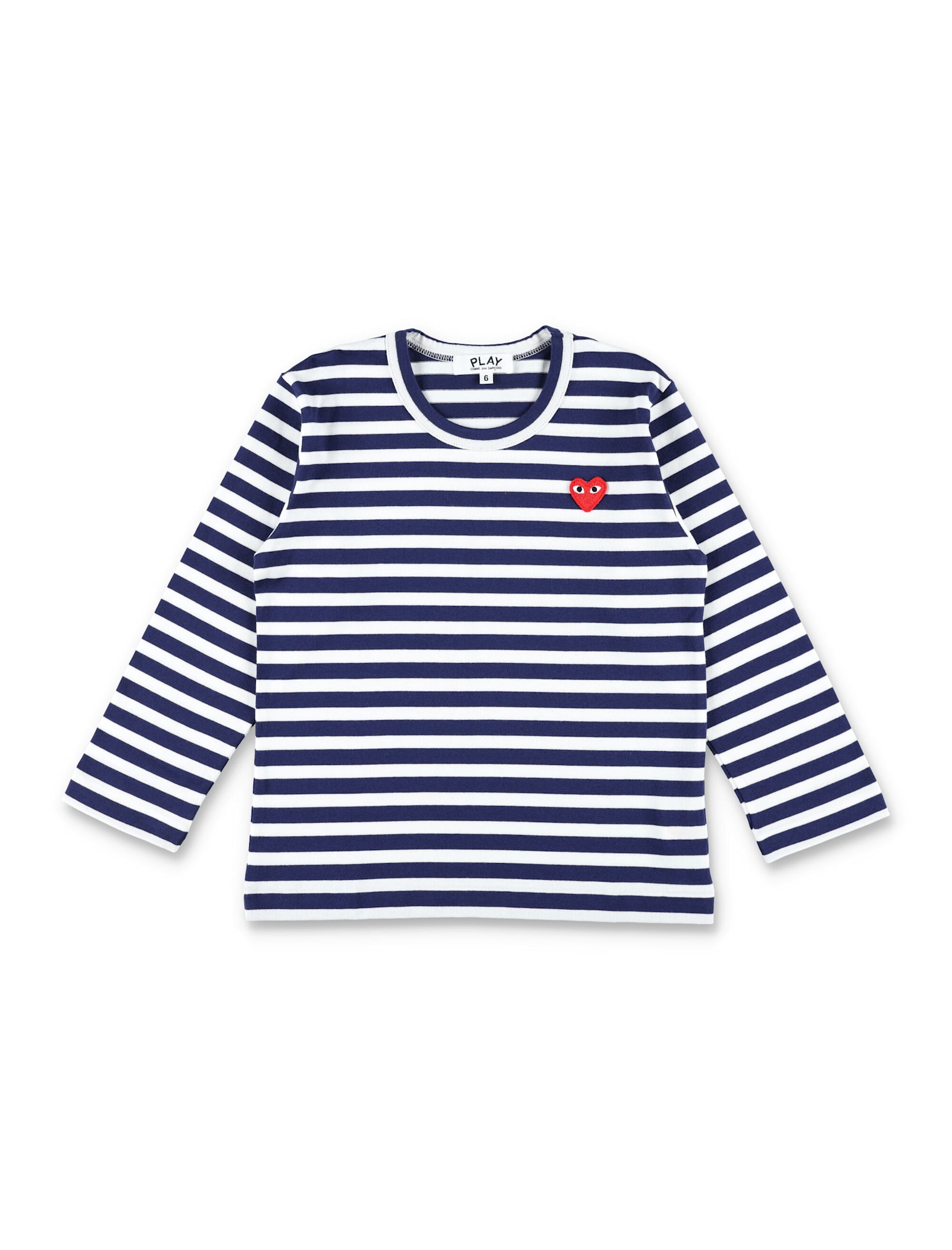 Comme Des Garçons Play Tee L/s Stripes In Multi