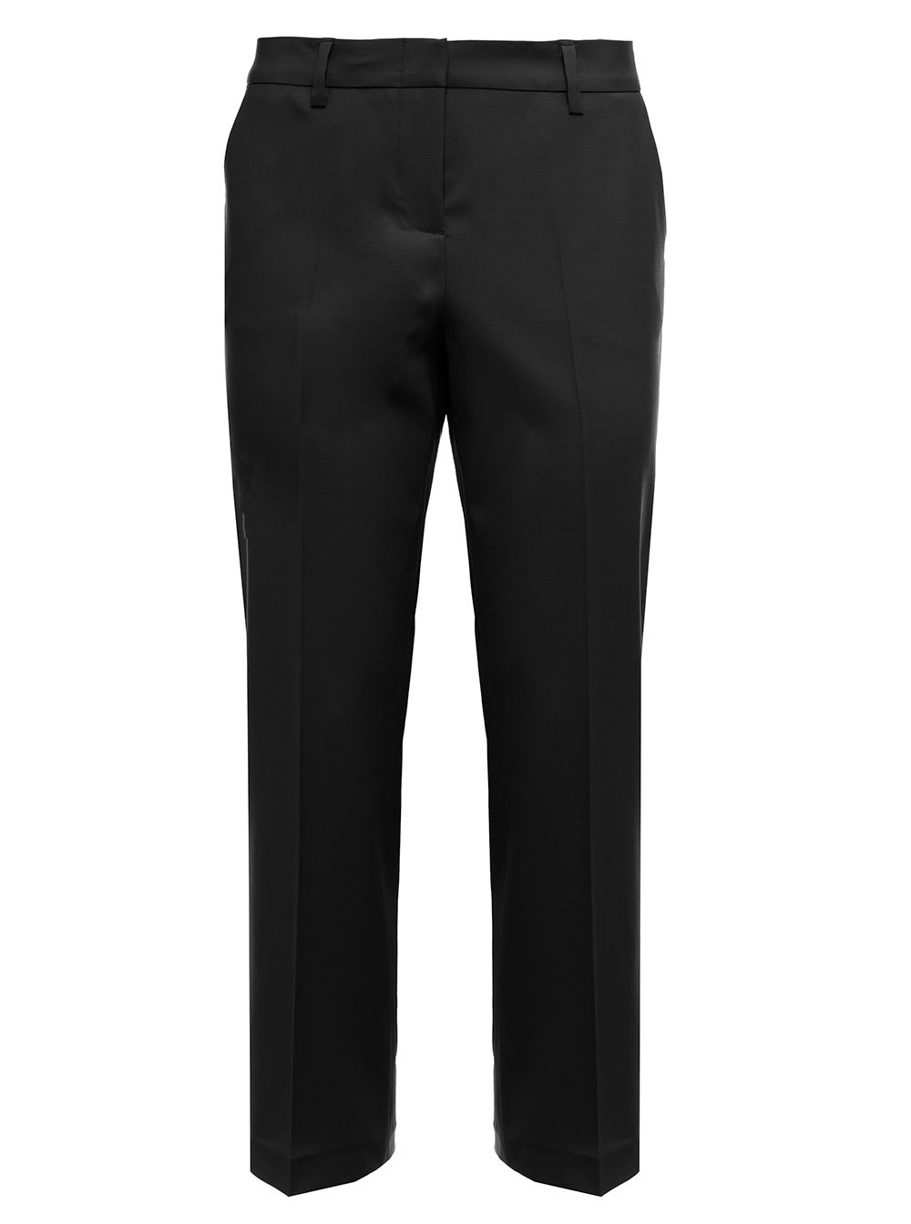 Tonello Womans Black Wool Tailored Pants