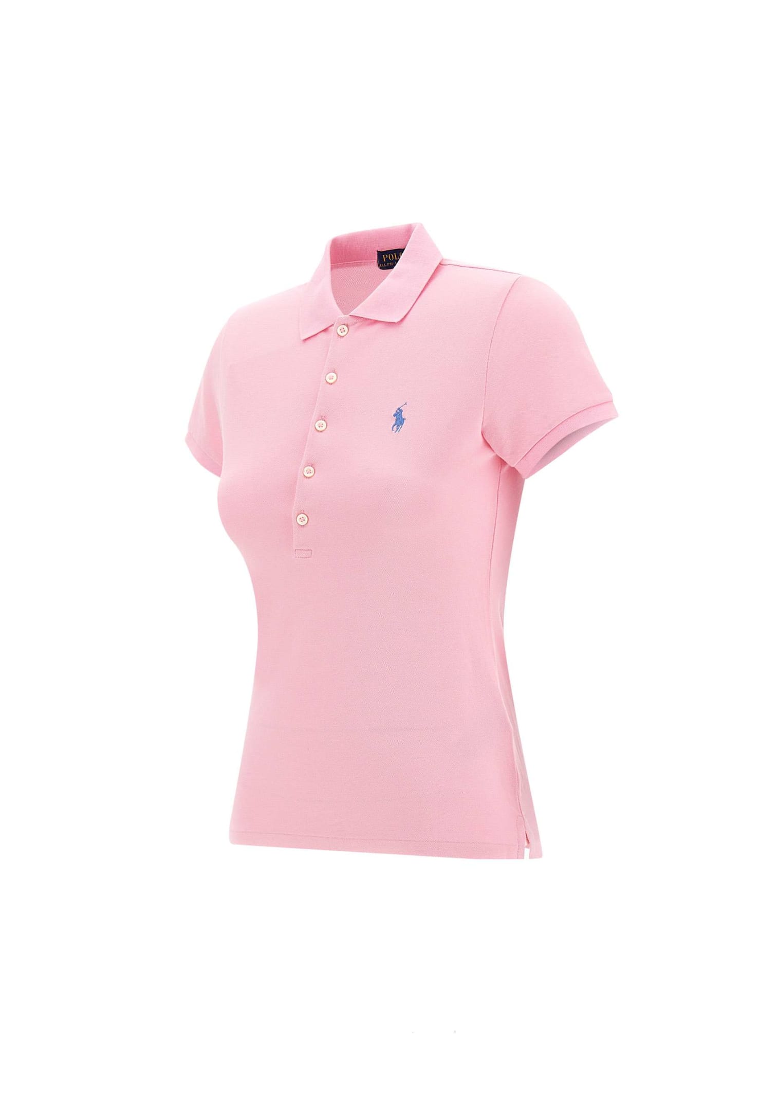 Shop Polo Ralph Lauren Cotton Polo Shirt In Pink
