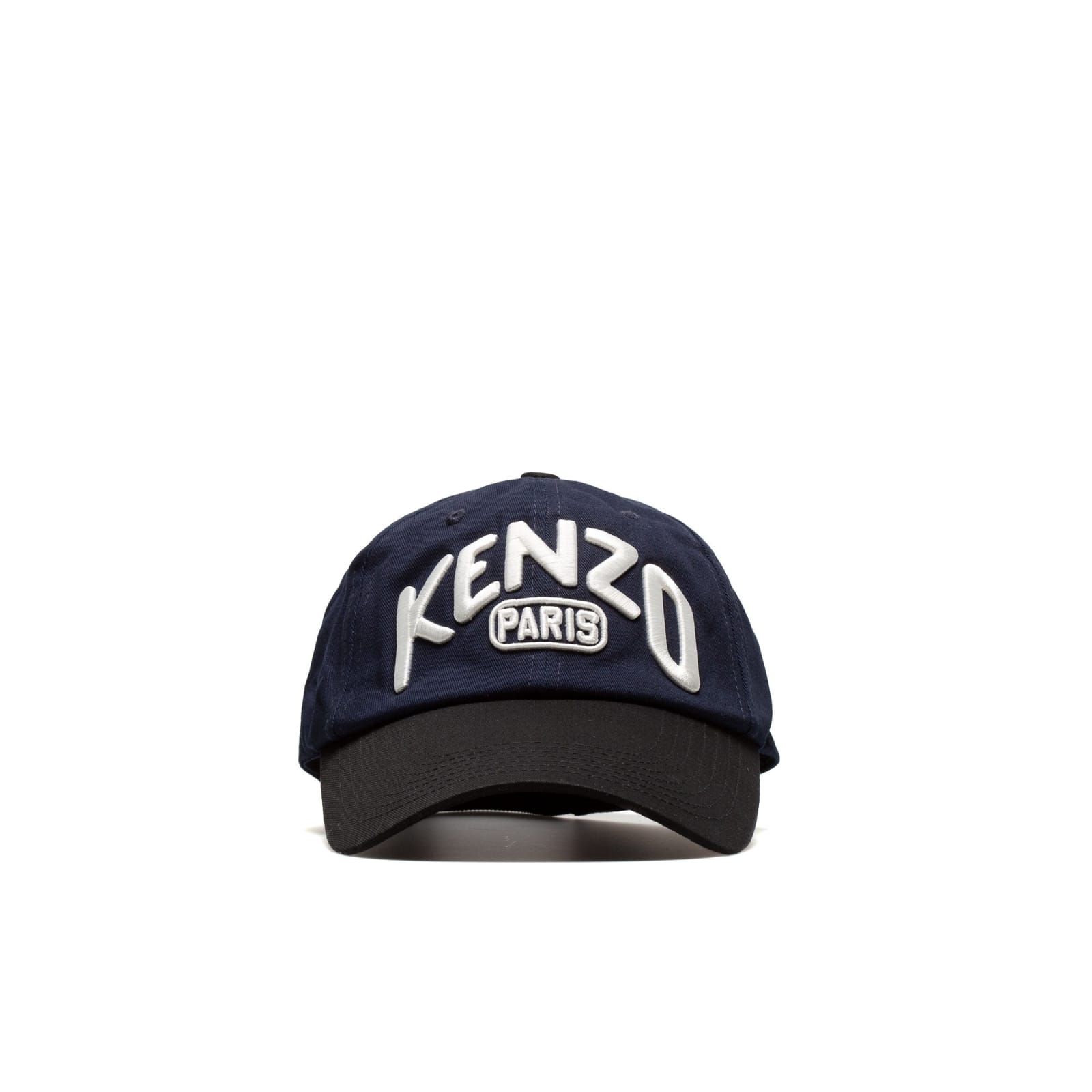 Shop Kenzo Long Peak Baseball Cap (black) In Blue