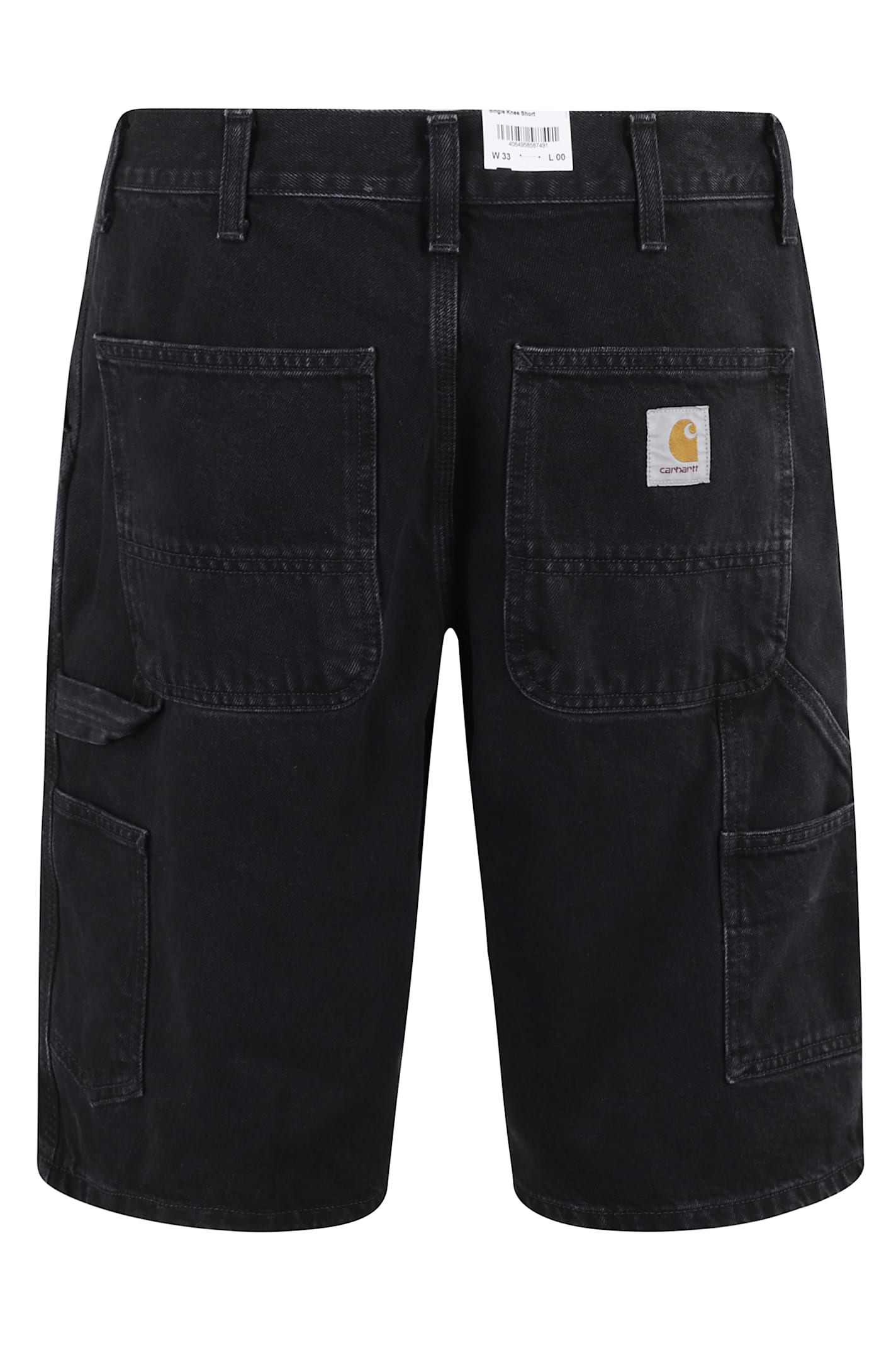 Carhartt Black Single Knee Denim Shorts In Black