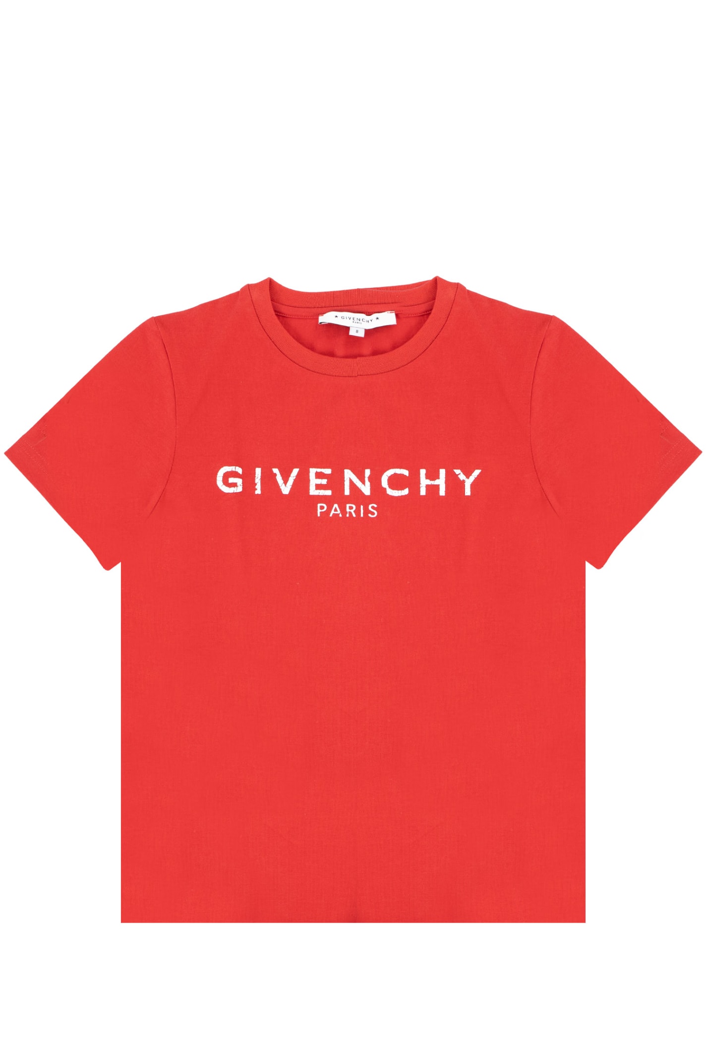 Givenchy Kids' Cotton T-shirt With Print In Red