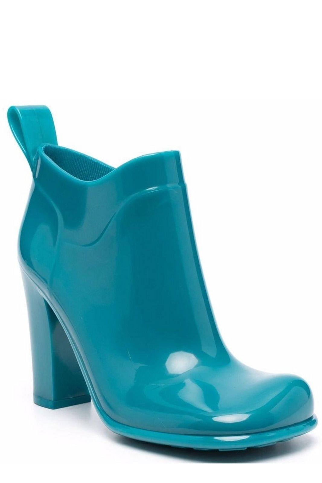 Shop Bottega Veneta Shine Square Toe Ankle Boots In Blue