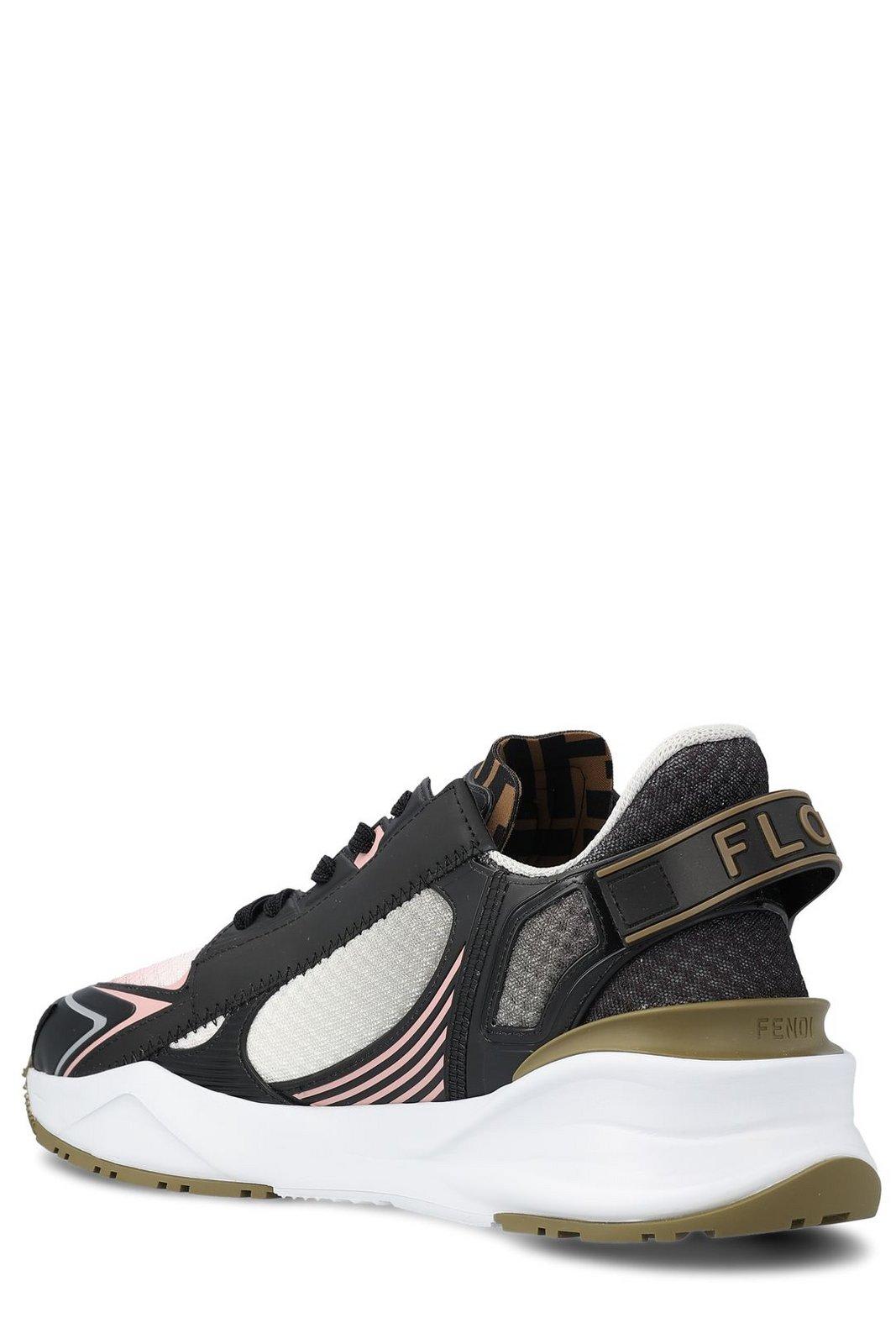 Shop Fendi Flow Low-top Sneakers In Nero