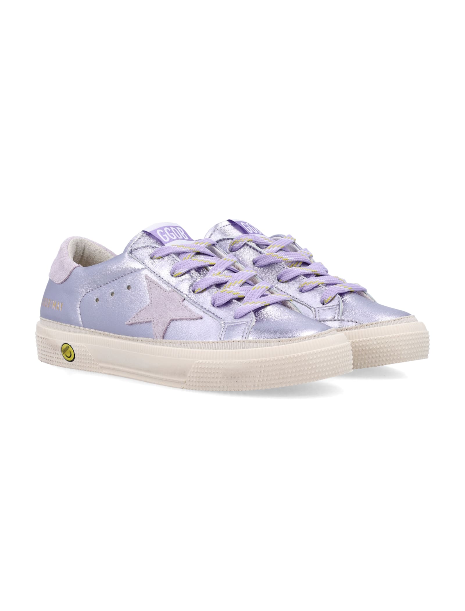 Golden Goose Kid - May Sneakers In Purple