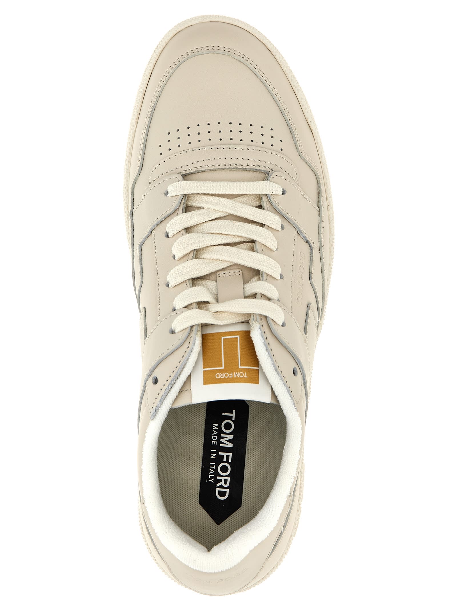 Shop Tom Ford Jake Sneakers In White