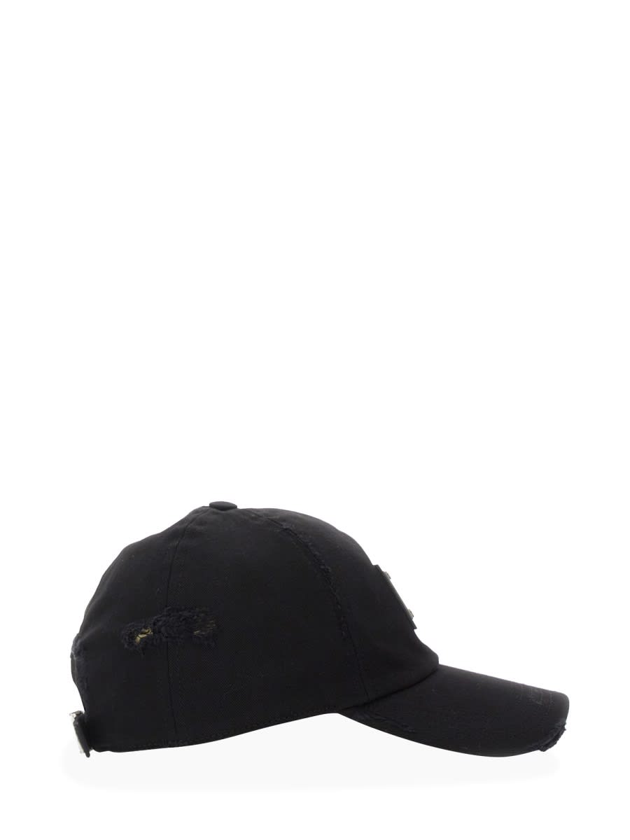 Shop Dolce & Gabbana Baseball Cap With Logo Plaque In Black