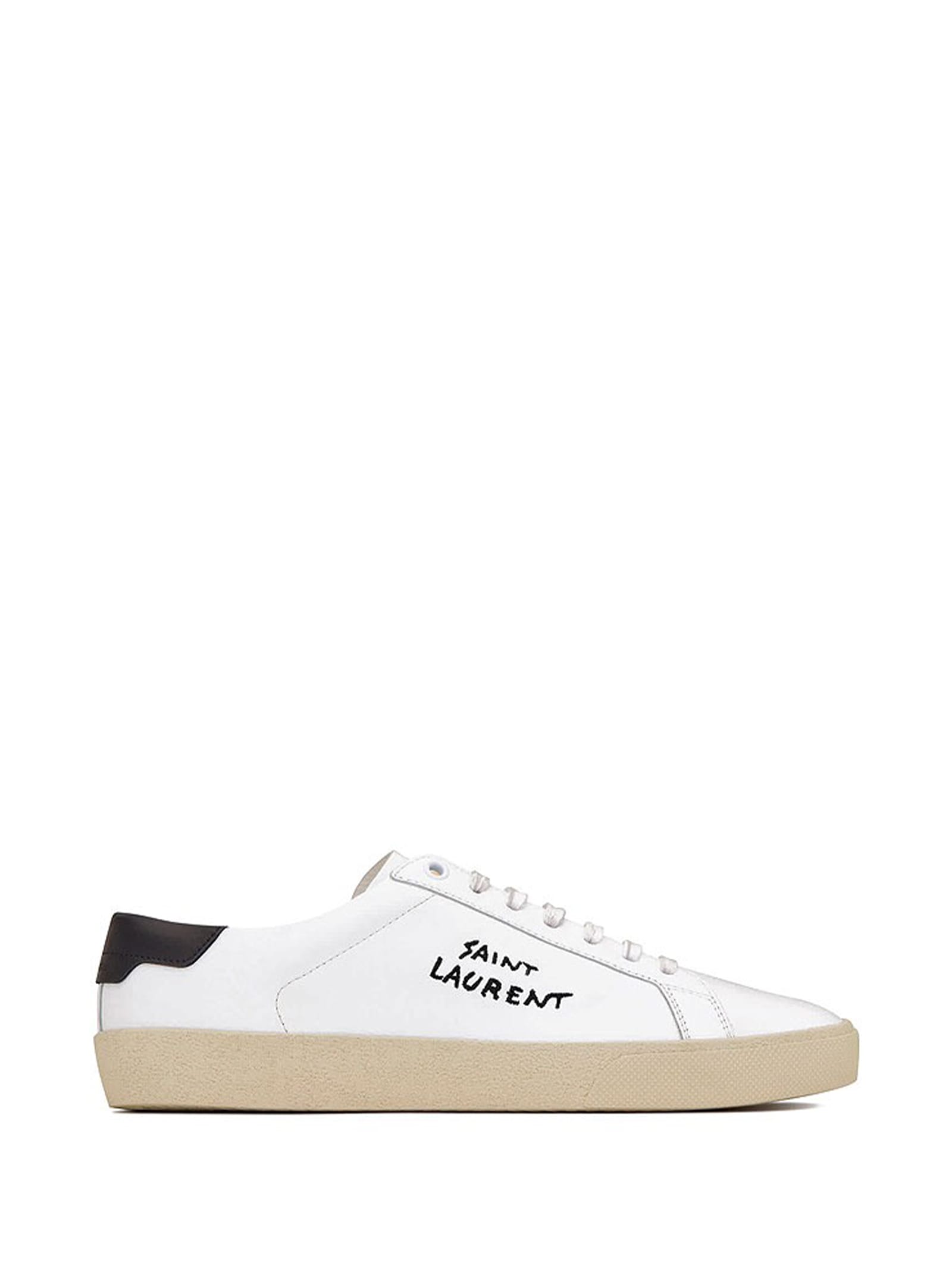 Shop Saint Laurent Sneakers In Blanc Optique Nero