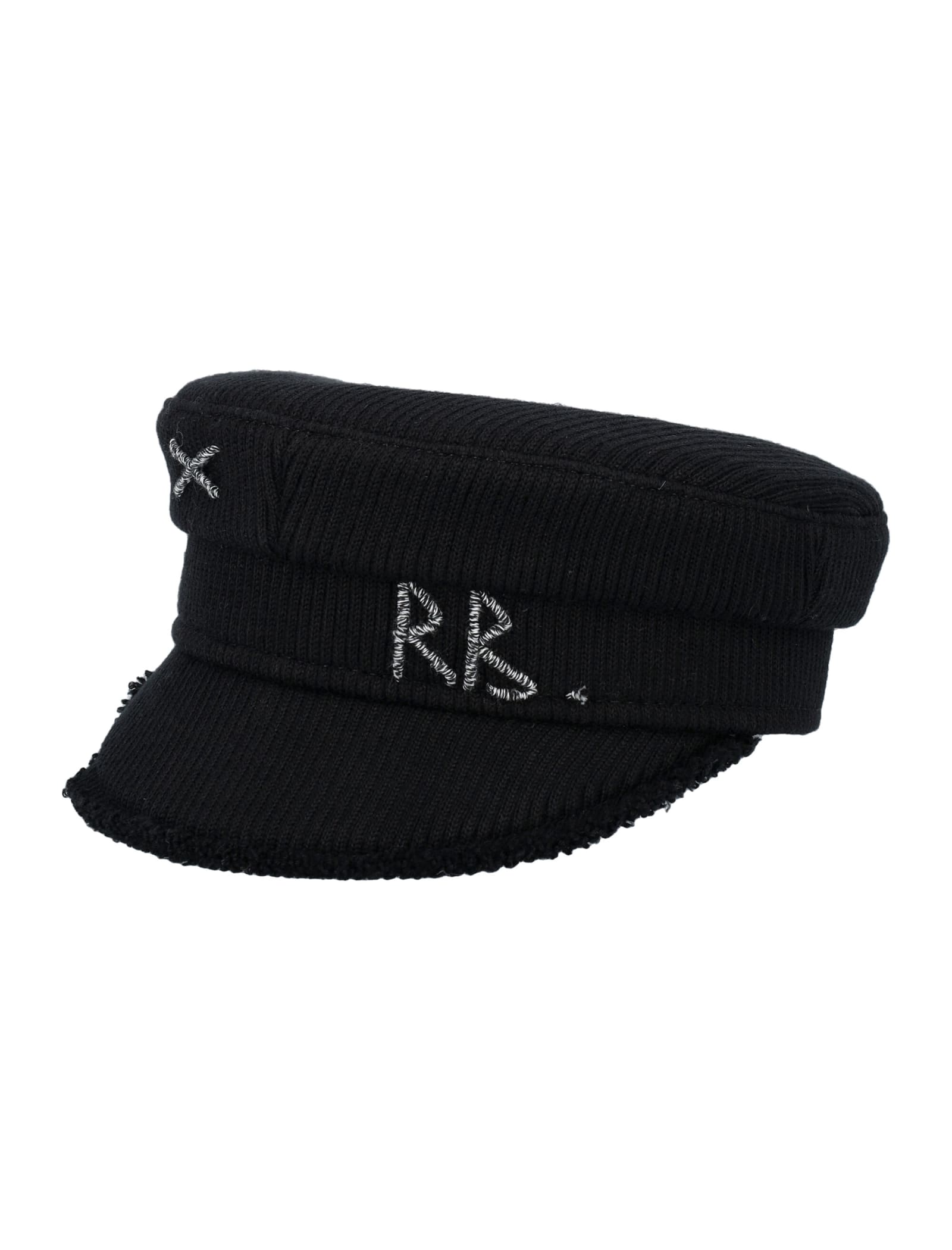 RUSLAN BAGINSKIY RIBBED BAKER BOY HAT,KPC033CABHRCBLACK