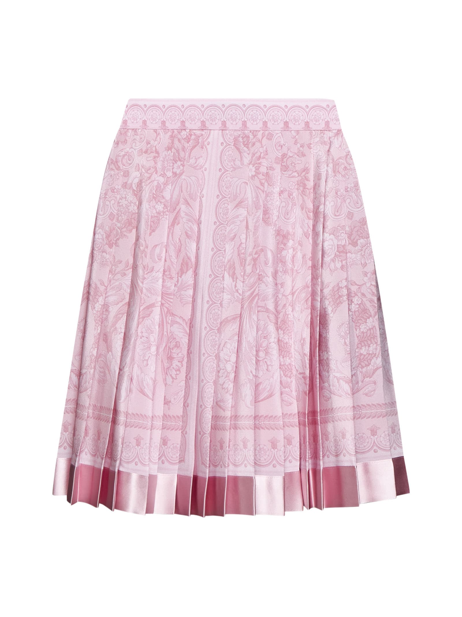Shop Versace Skirt In Pale Pink
