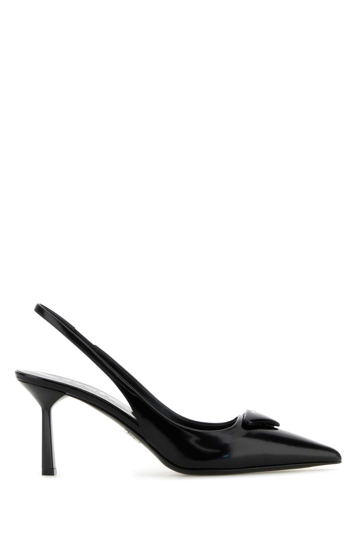 Shop Prada Black Leather Pumps In Nero