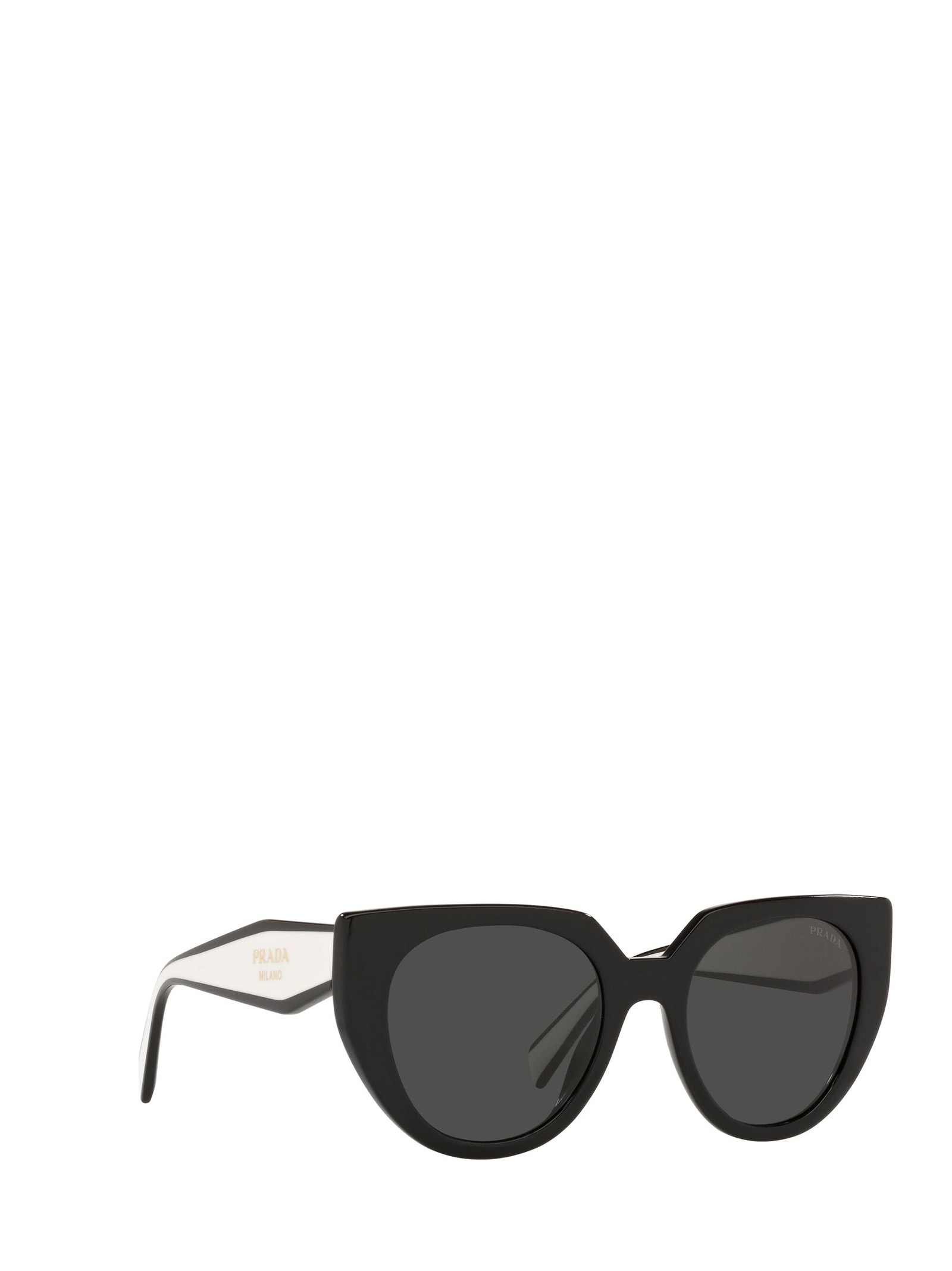 Shop Prada Pr 14ws Black / Talc Sunglasses