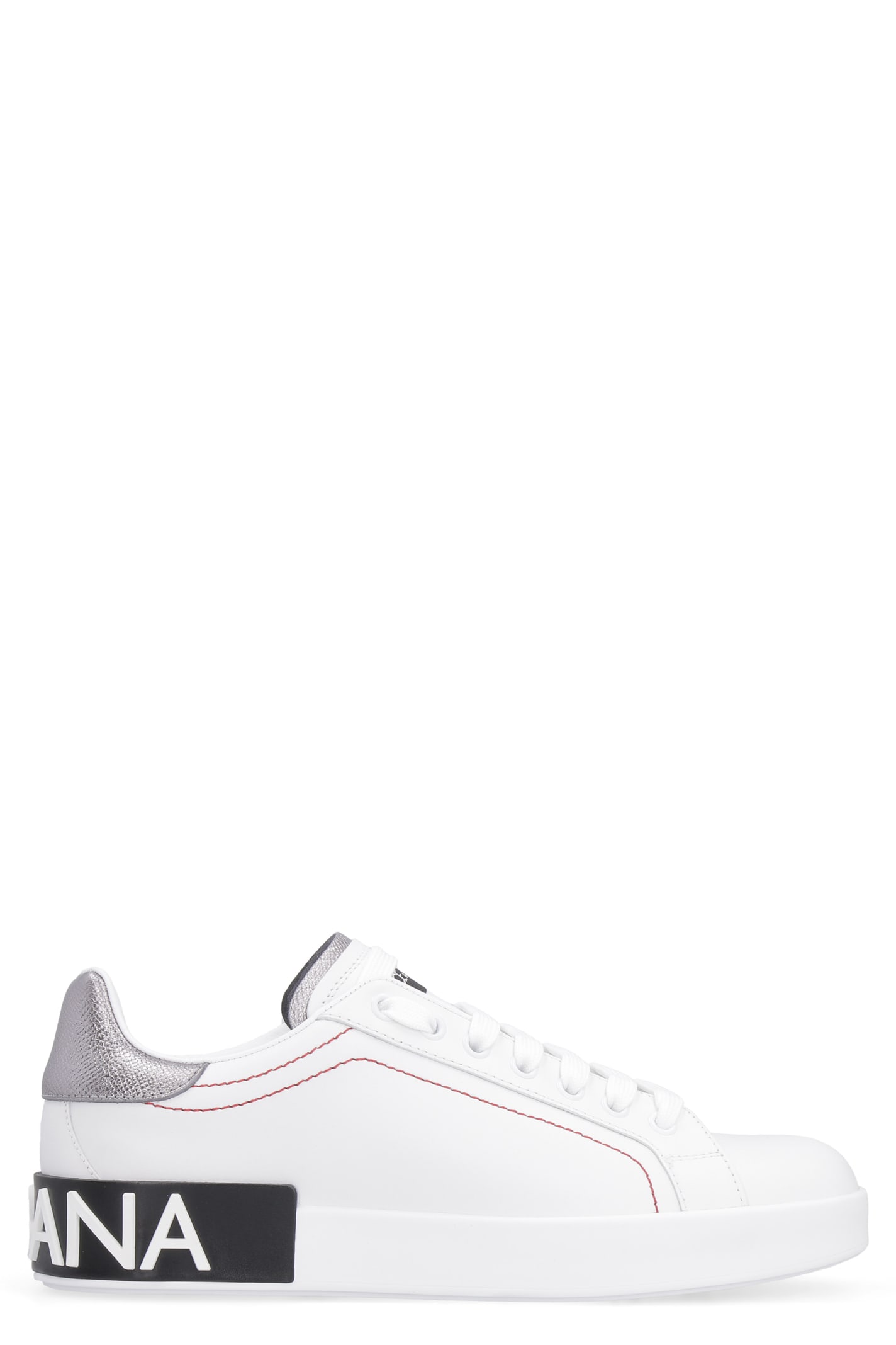 Dolce & Gabbana Leather Low-top Sneakers In White