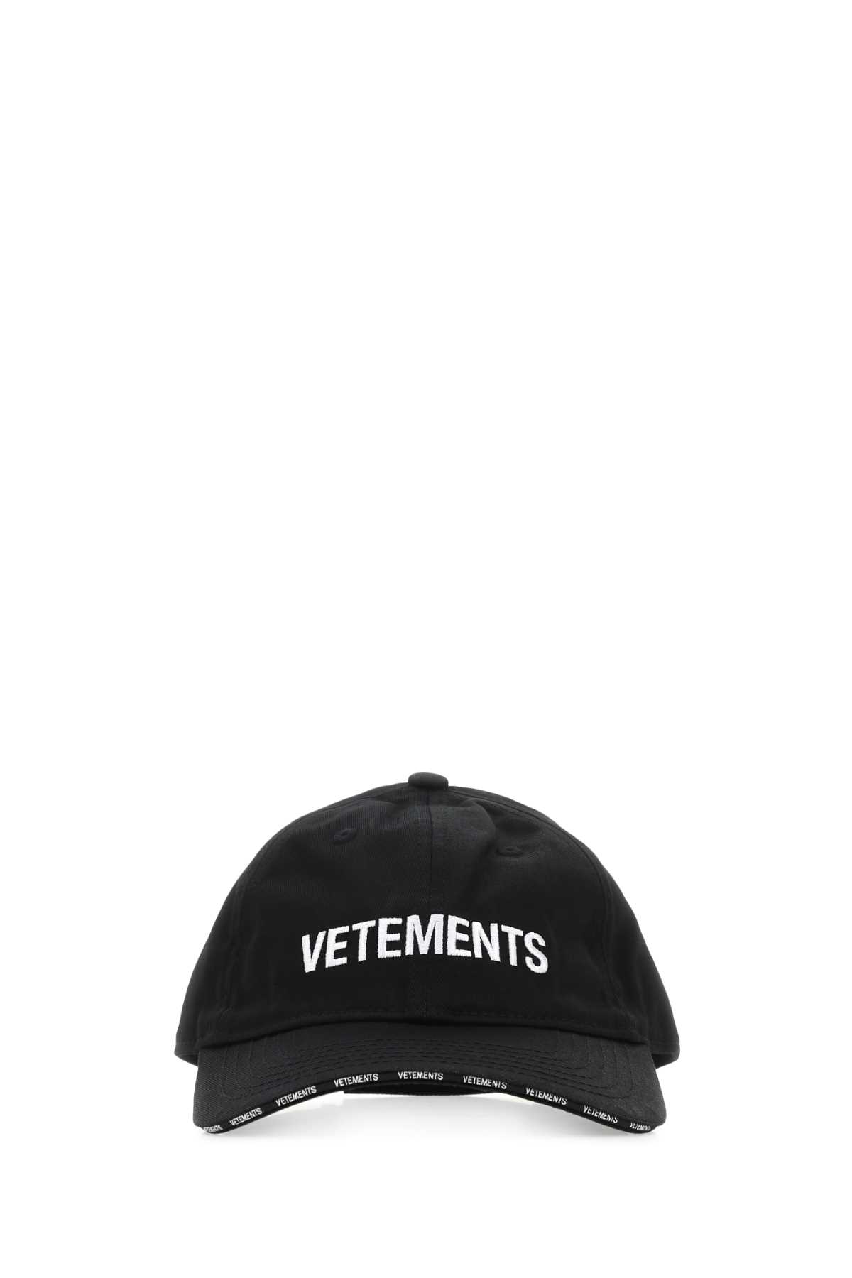 Black Cotton Baseball Cap