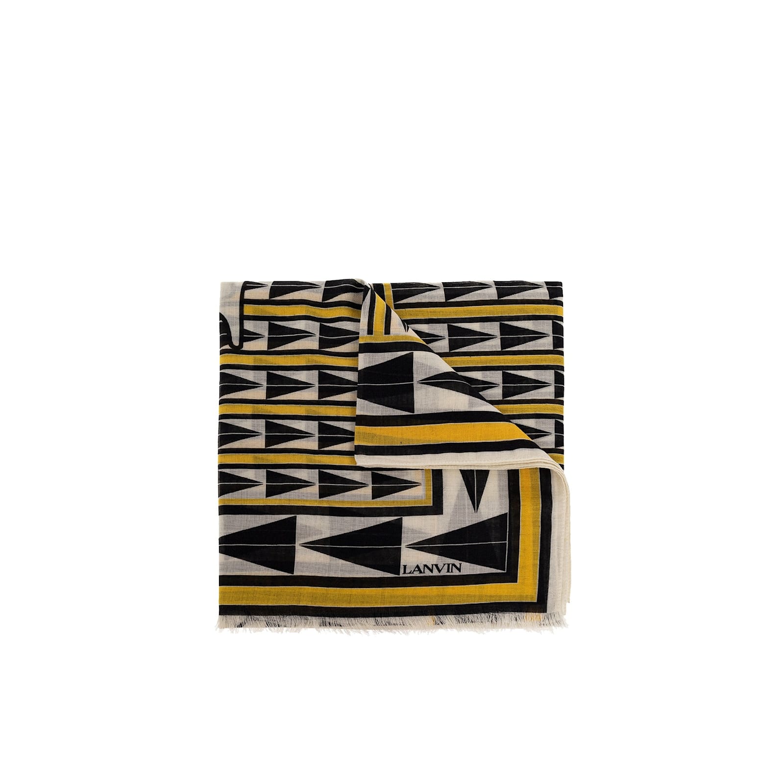 Shop Lanvin Wool Scarf In Yellow