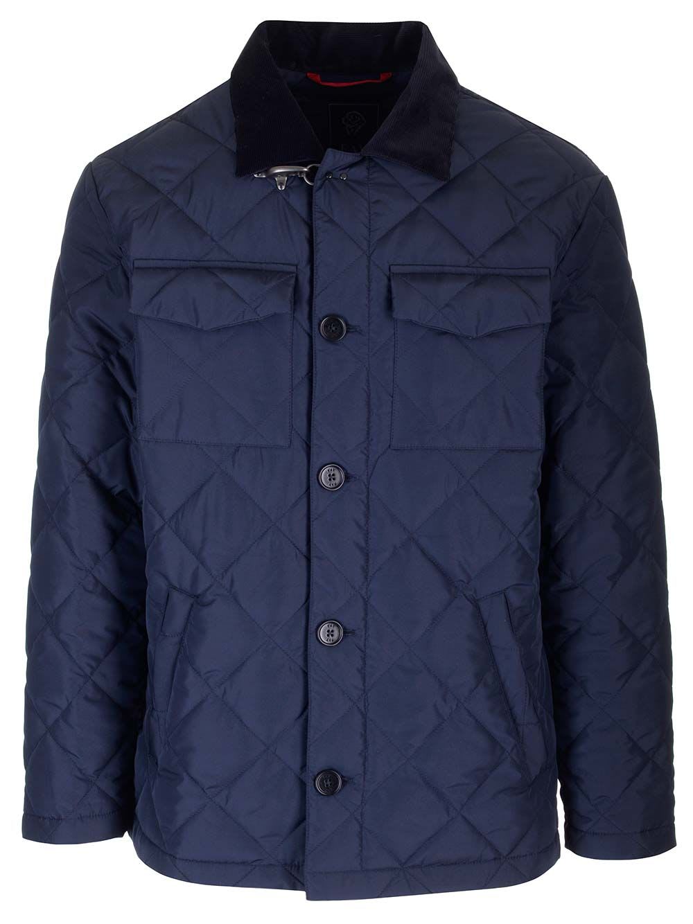 Blue Overshirt Down Jacket