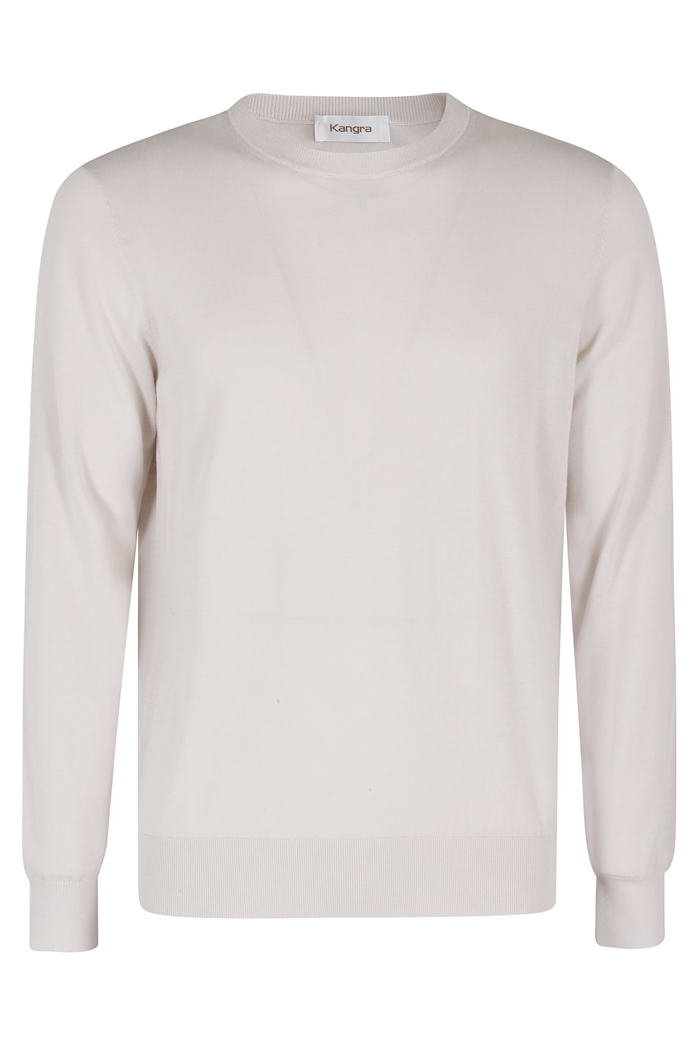 Kangra Cashmere Maglia Girocollo Cotone 1filo In Neutral