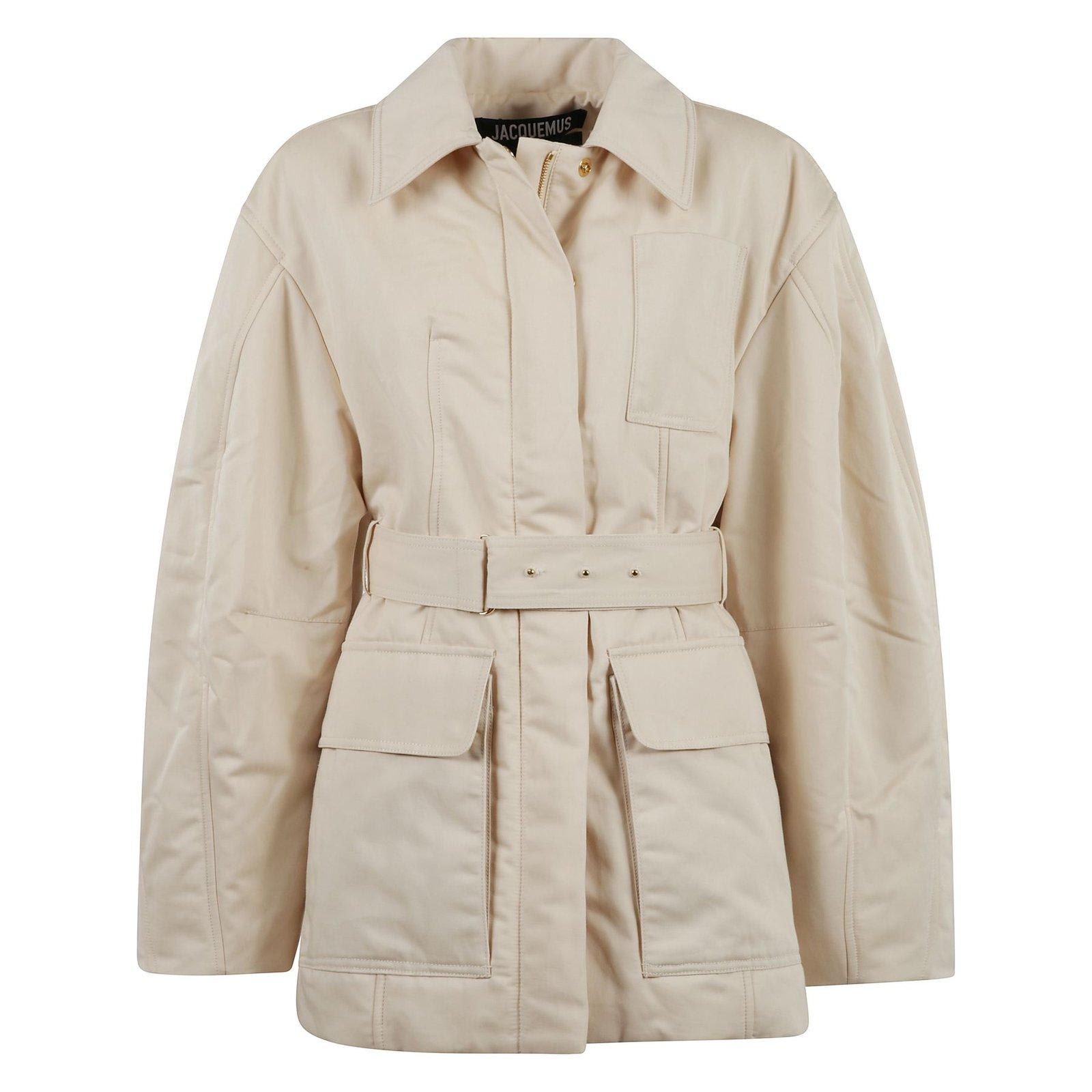 JACQUEMUS COLLARED BELTED JACKET 