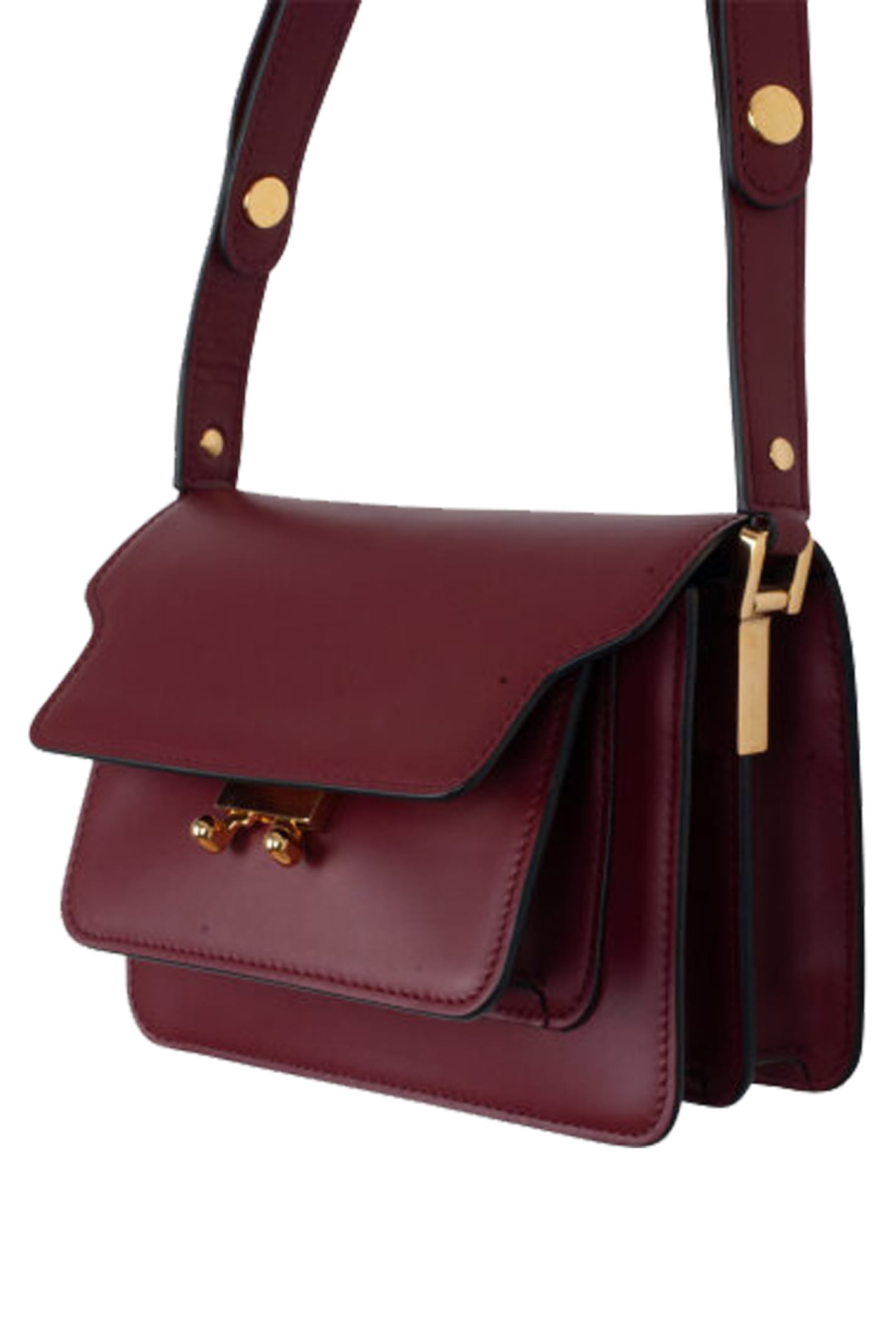 Shop Marni Shoulder Bag In Bordeaux