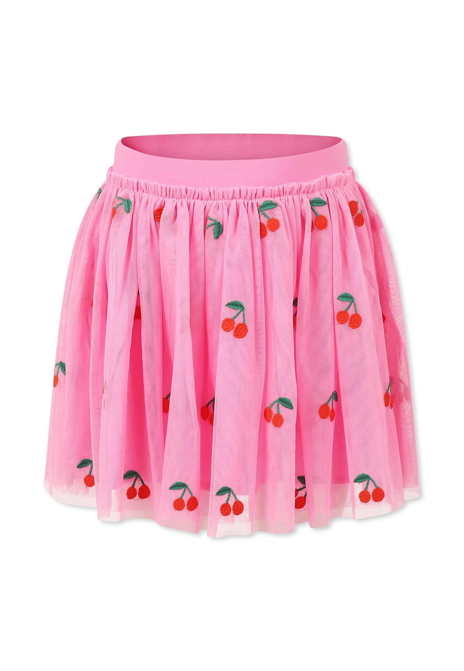 Stella Mccartney Pink Skirt For Girl With Cherries In Pink