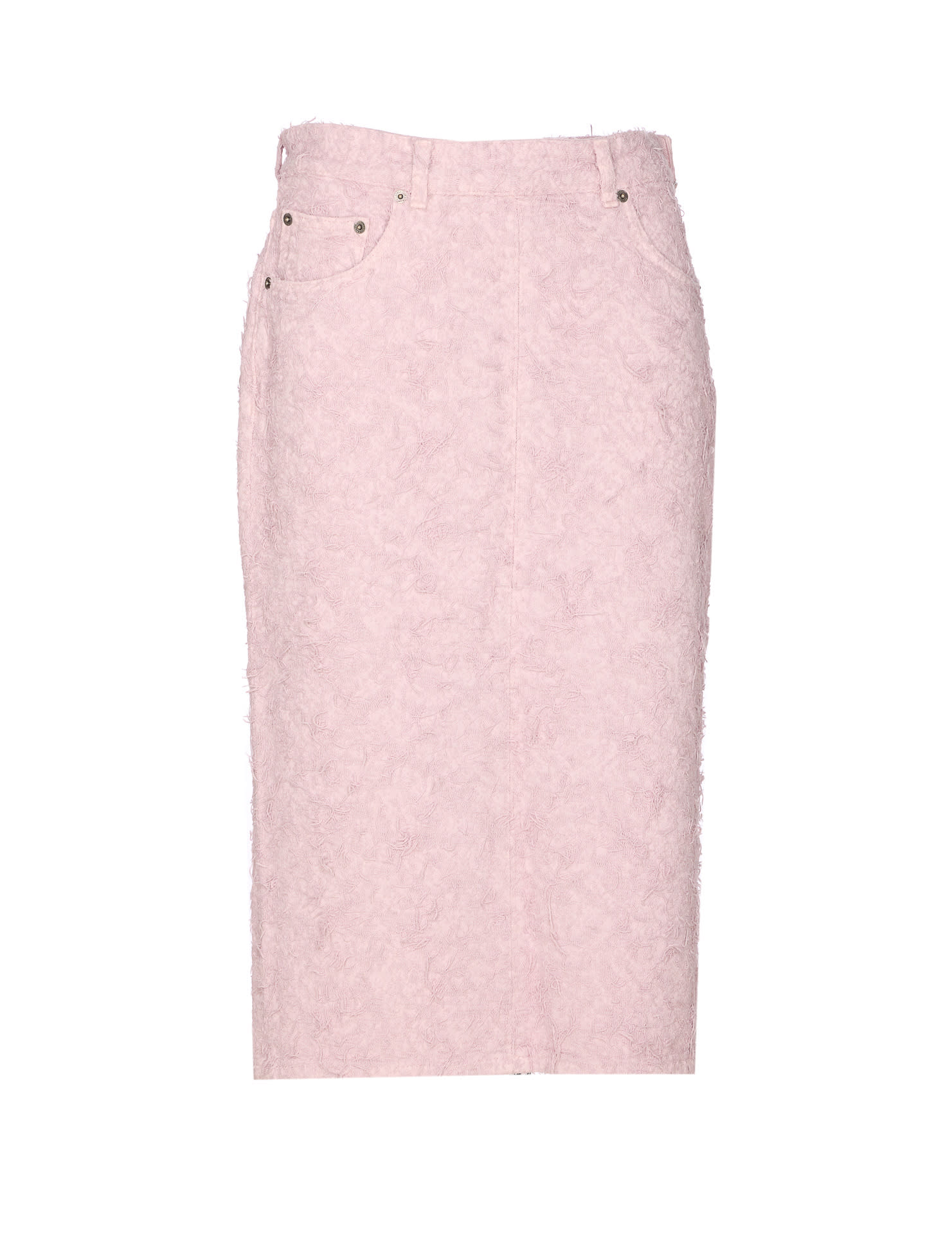 Haikure Midi Skirt With Pockets And Slit In Pink