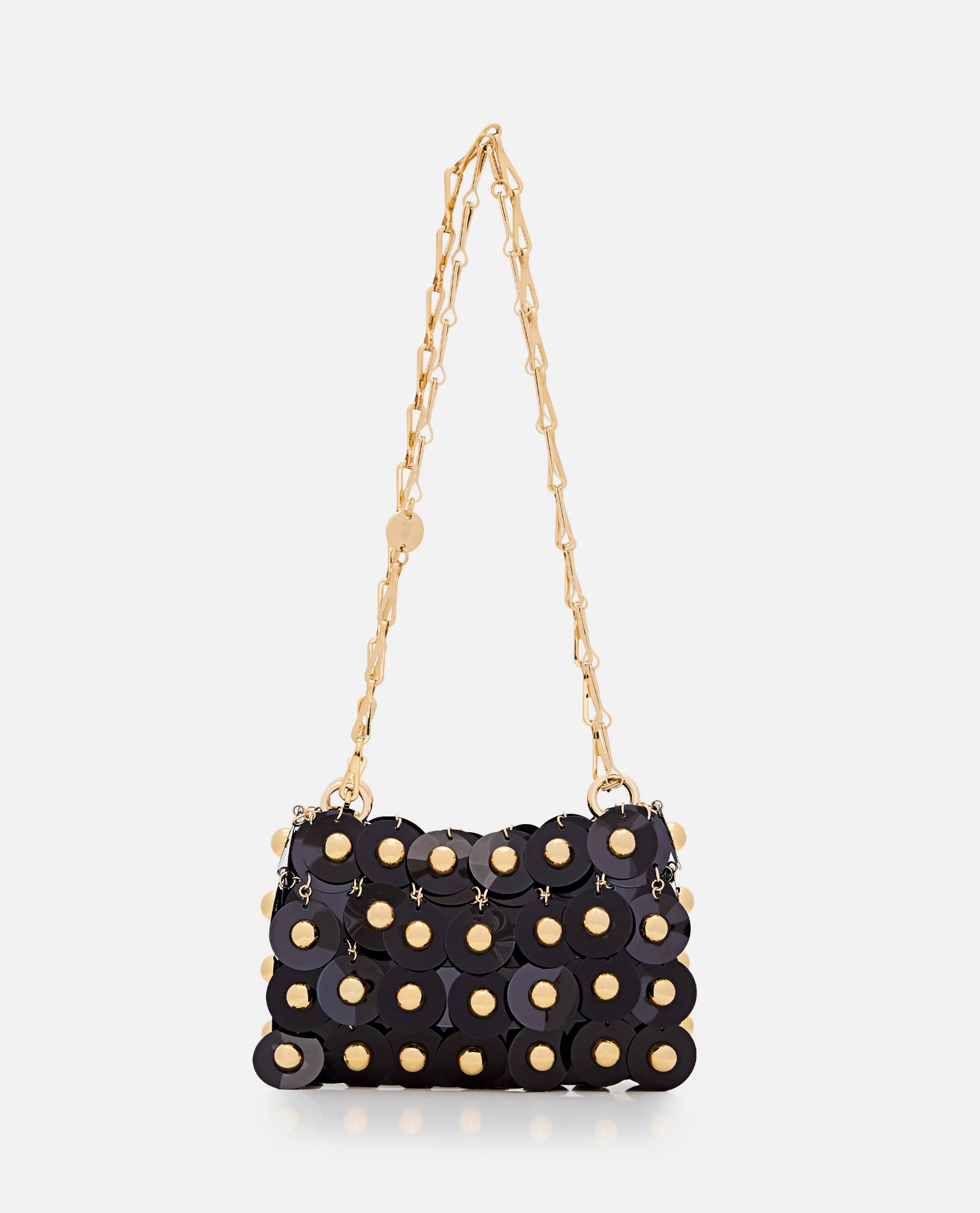 Shop Rabanne Sac A Main Metallic Discs Shoulder Bag In Black