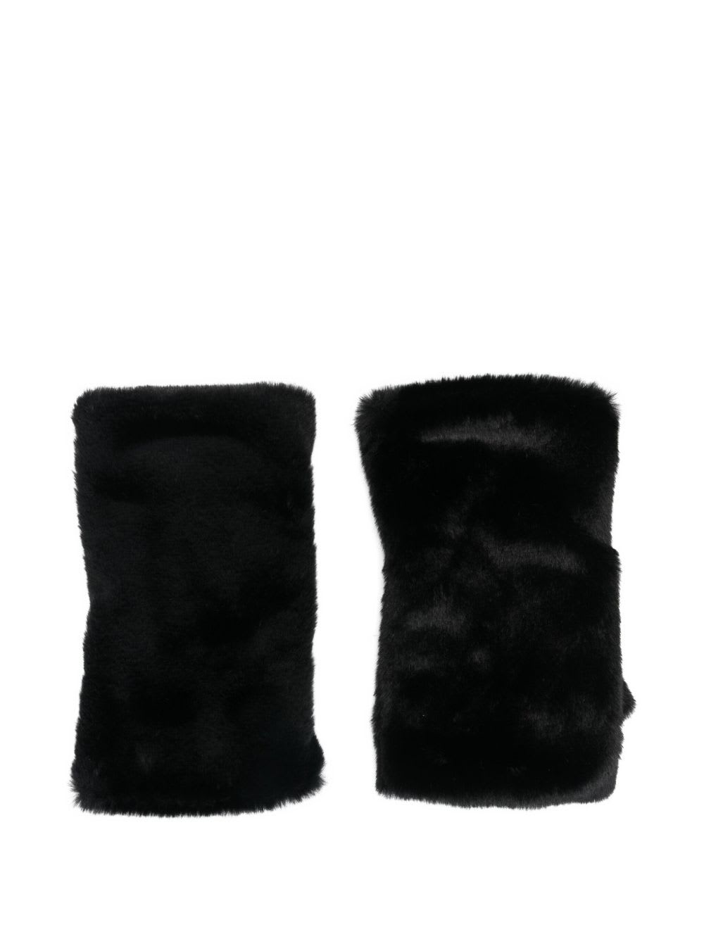 Alpo Black Fingerless Gloves In Black