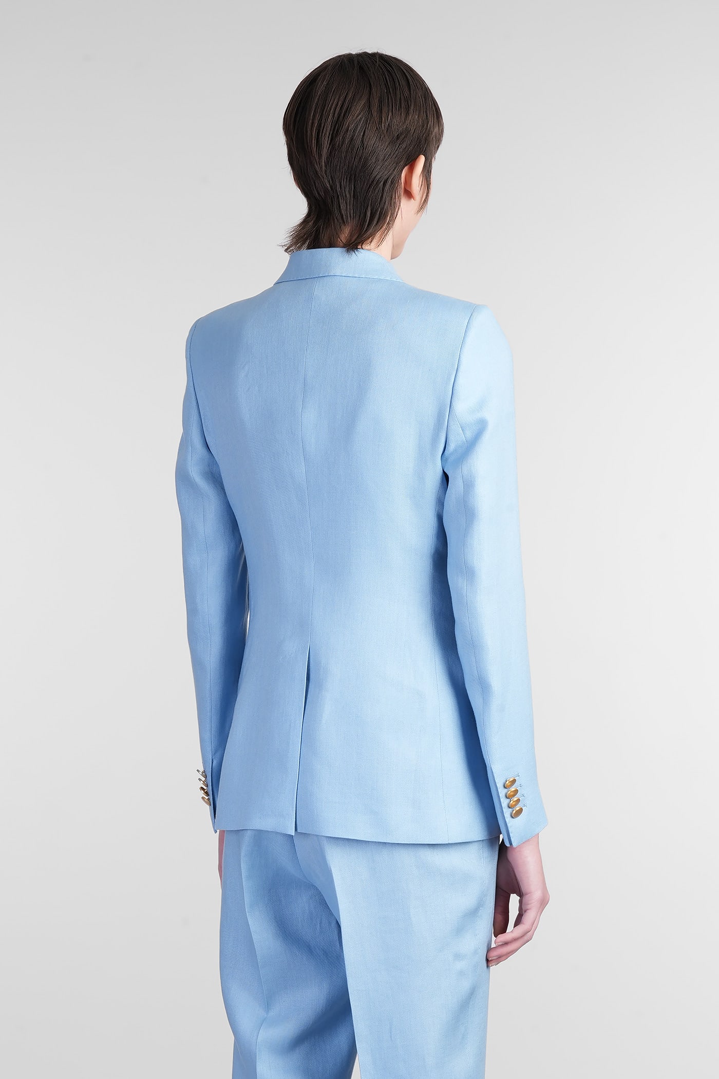 Tagliatore T-parigi In Cyan Linen
