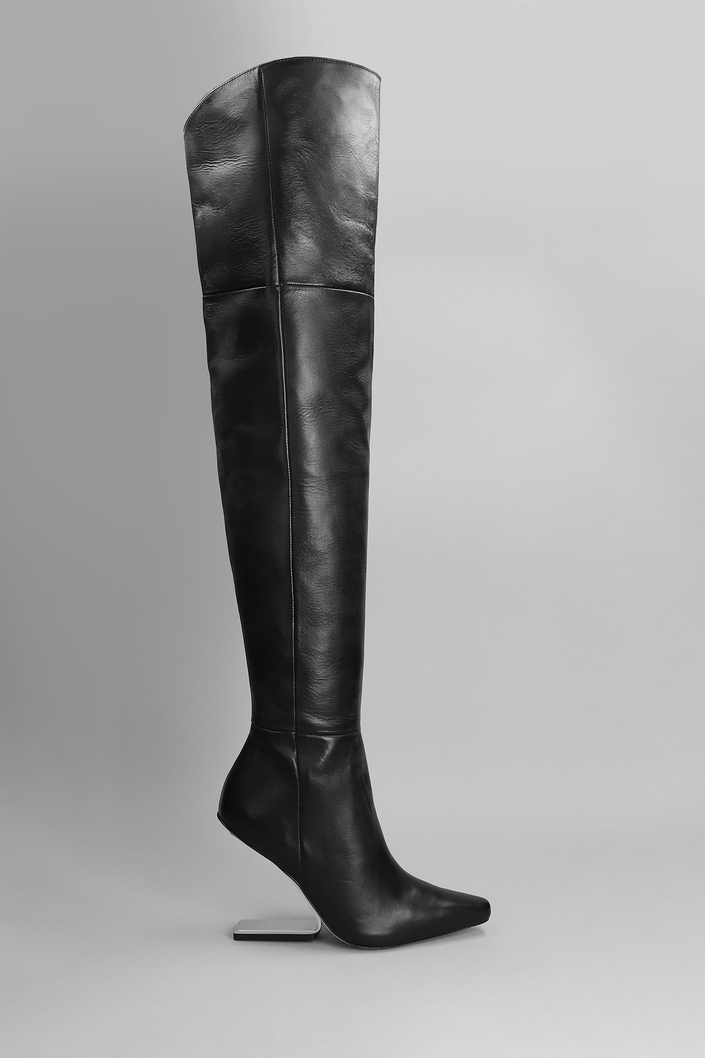 Cult Gaia High Heels Boots In Black Leather