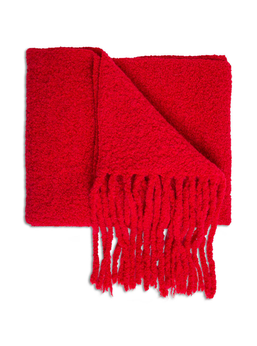 Forte Forte Red Alpaca Blend Scarf With Fringes