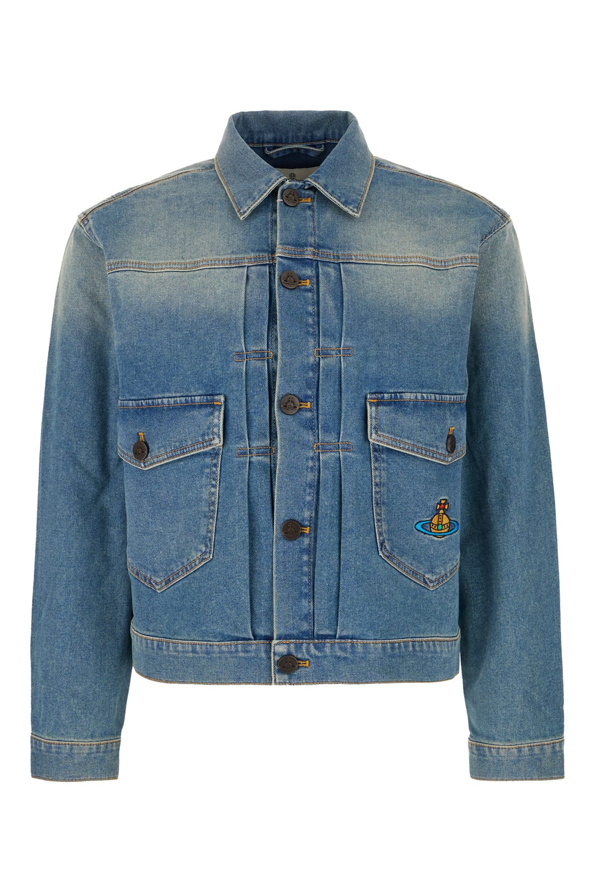 Shop Vivienne Westwood Denim Jacket In Blue