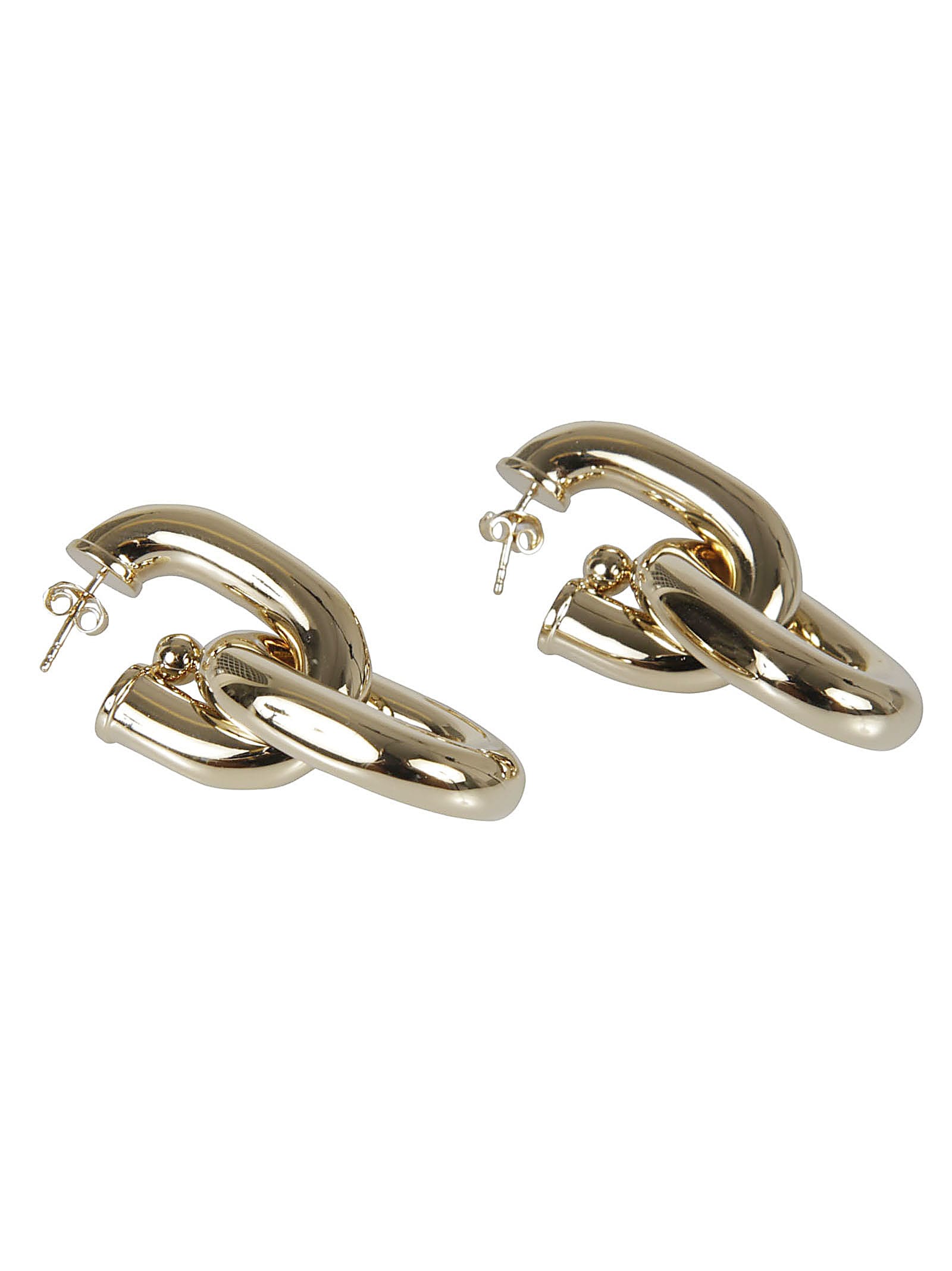 Shop Rabanne Xl Link Hoops Earrings In Gold