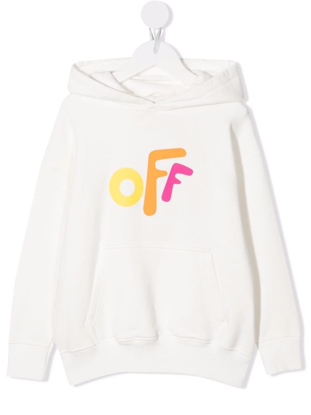 Off-White Kids Rounded White Hoodie