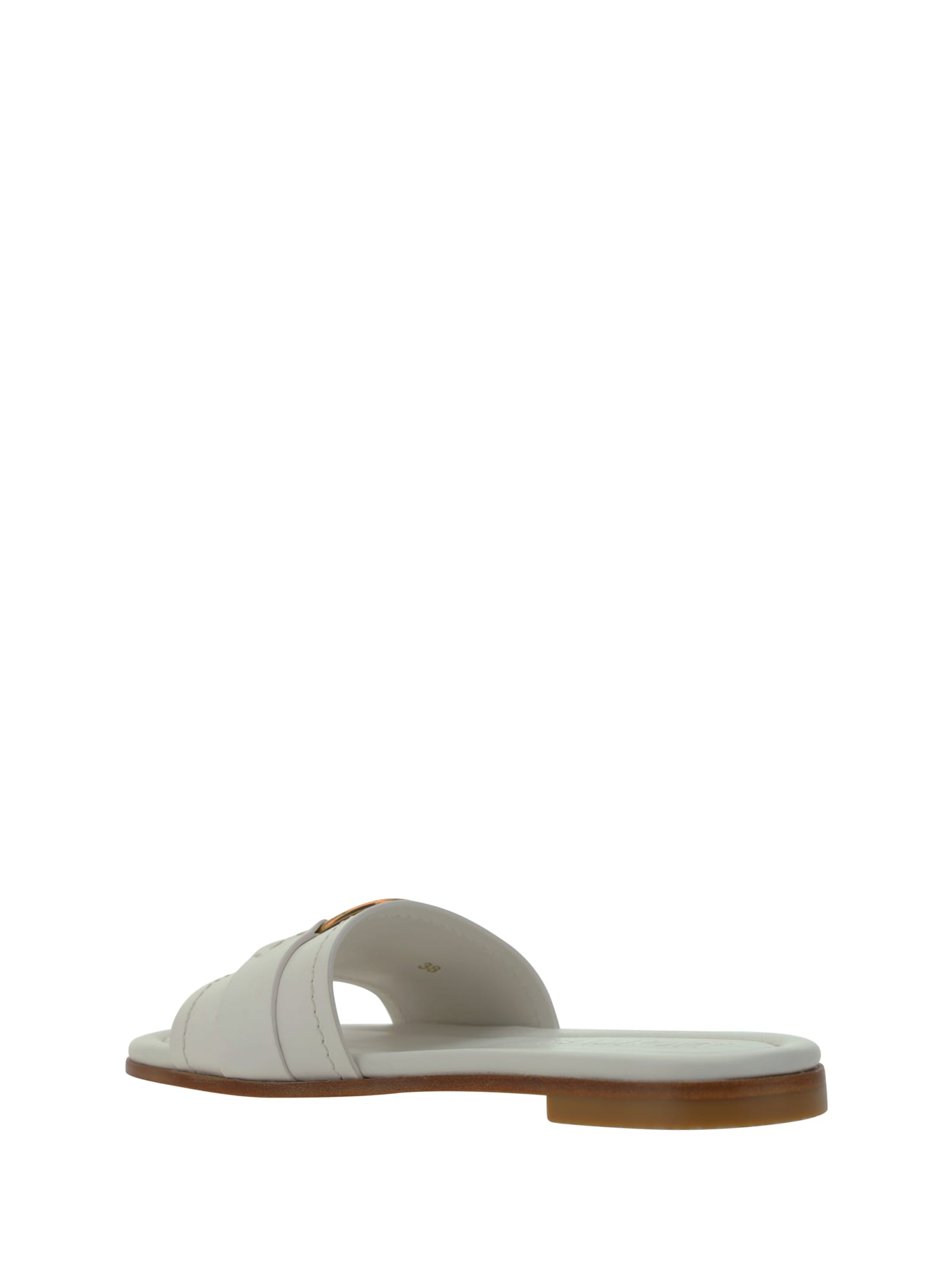 Shop Moncler Bell Sandals In White