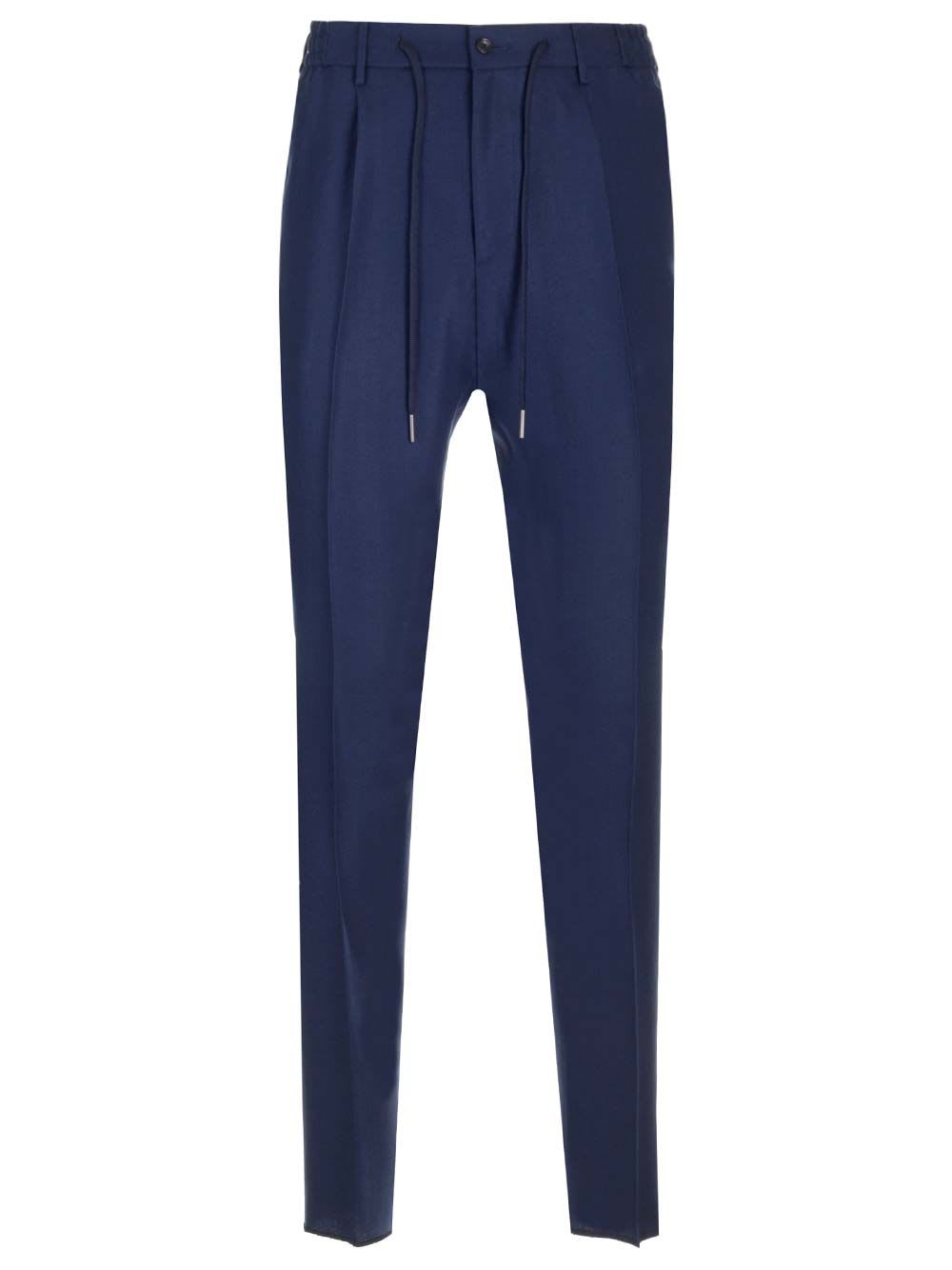 Shop Tagliatore Newman Trousers In Blue