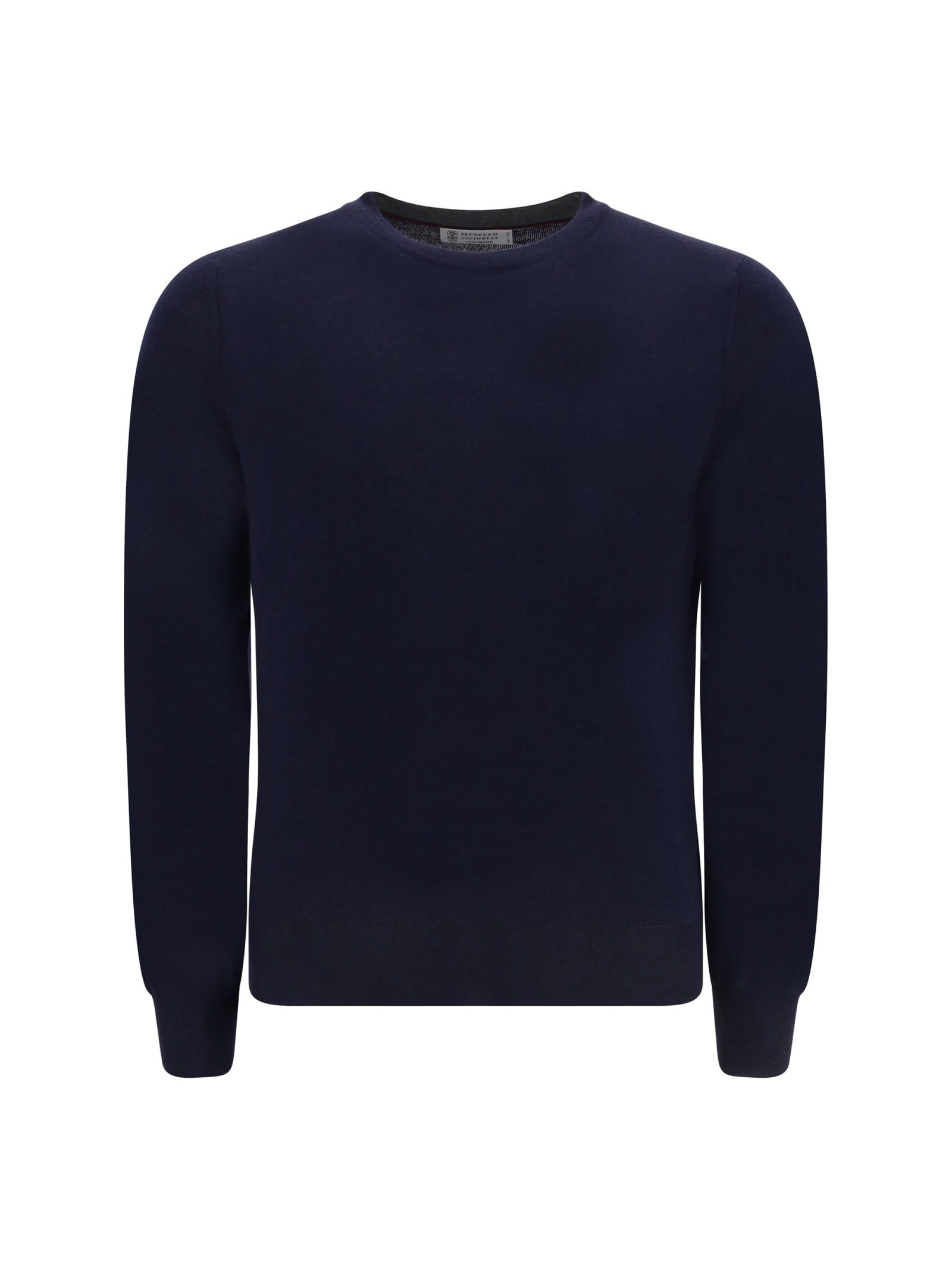 Shop Brunello Cucinelli Sweater In Navy