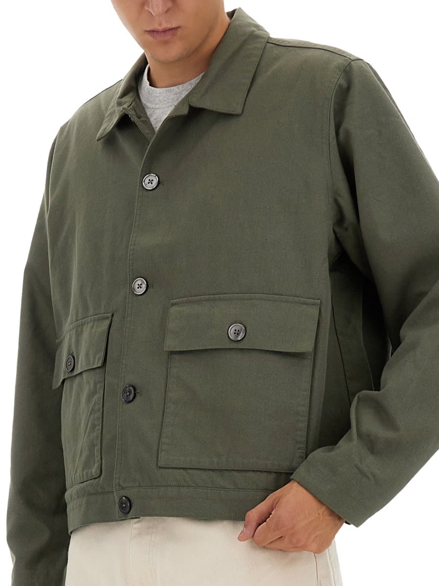 Obey Front-pocket Jacket In Green