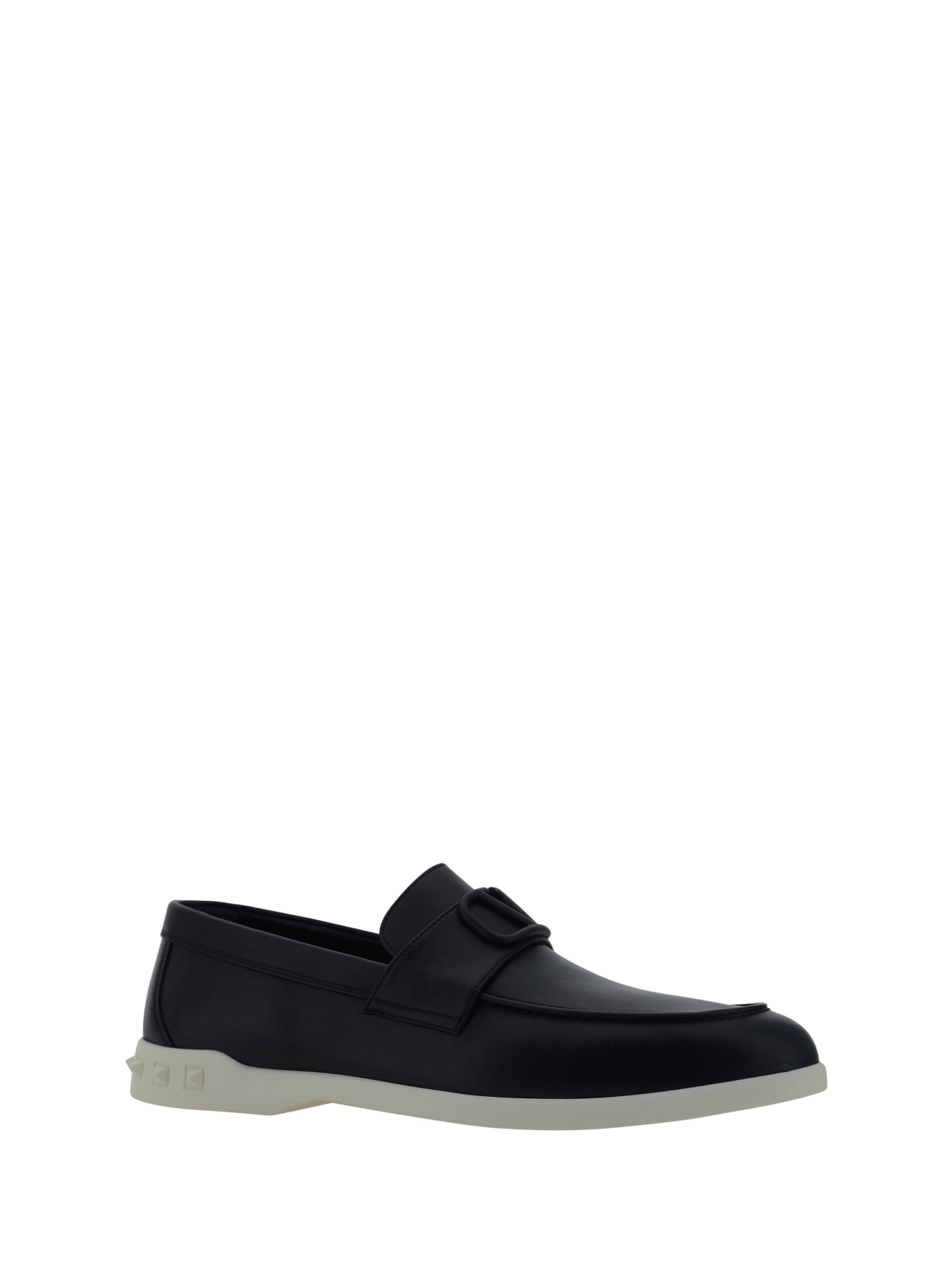 Shop Valentino Garavani Loafers In Black