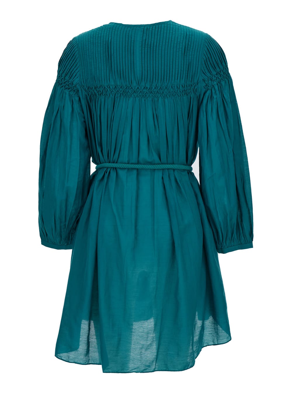 Isabel Marant Étoile Blue 'adeliani' Belted Mini Dress In Green