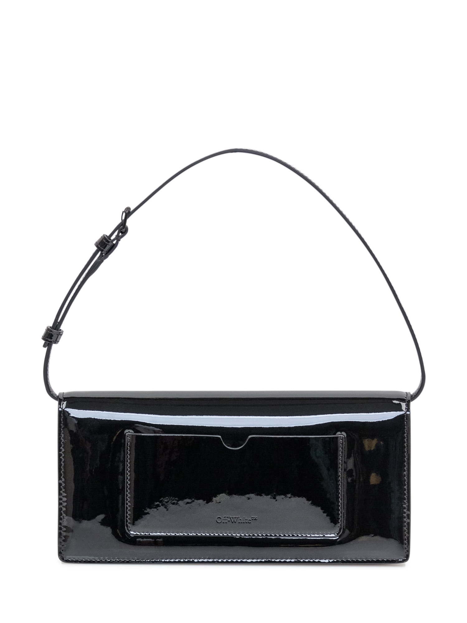 Shop Off-white Jitney 1.0 Patent Bag In Black-black