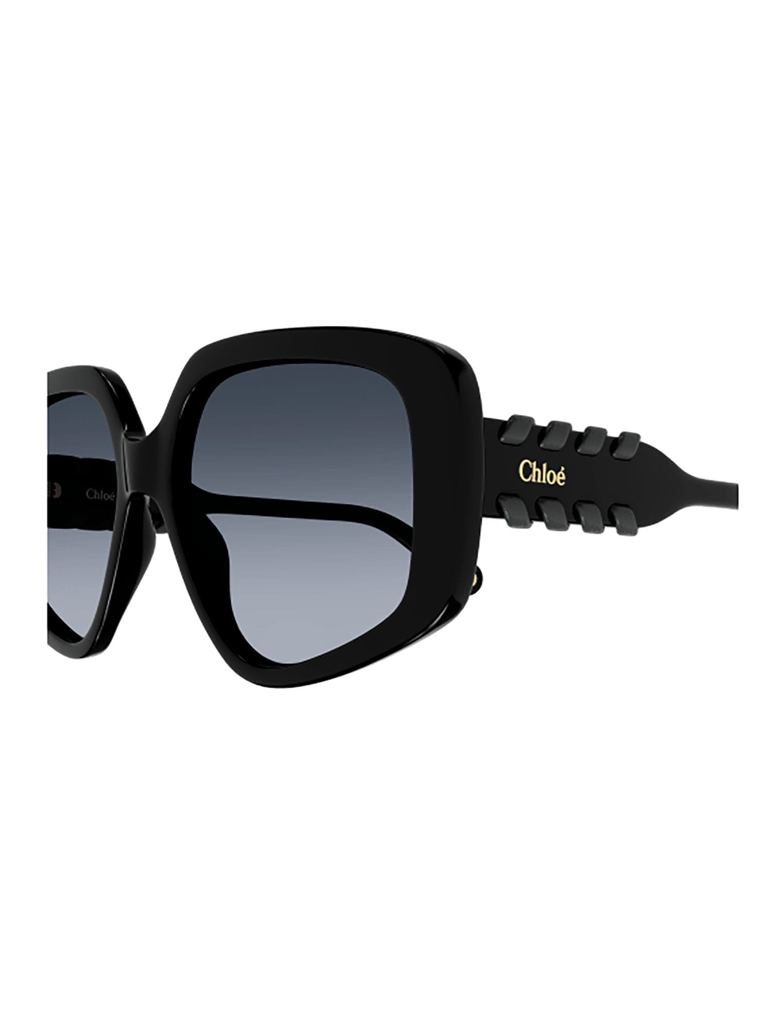 Shop Chloé Ch0210s Sunglasses In Black Black Grey