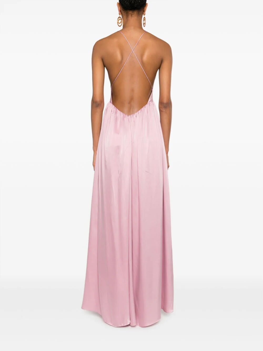 Shop Zimmermann Abito Lungo Sottoveste In Pink